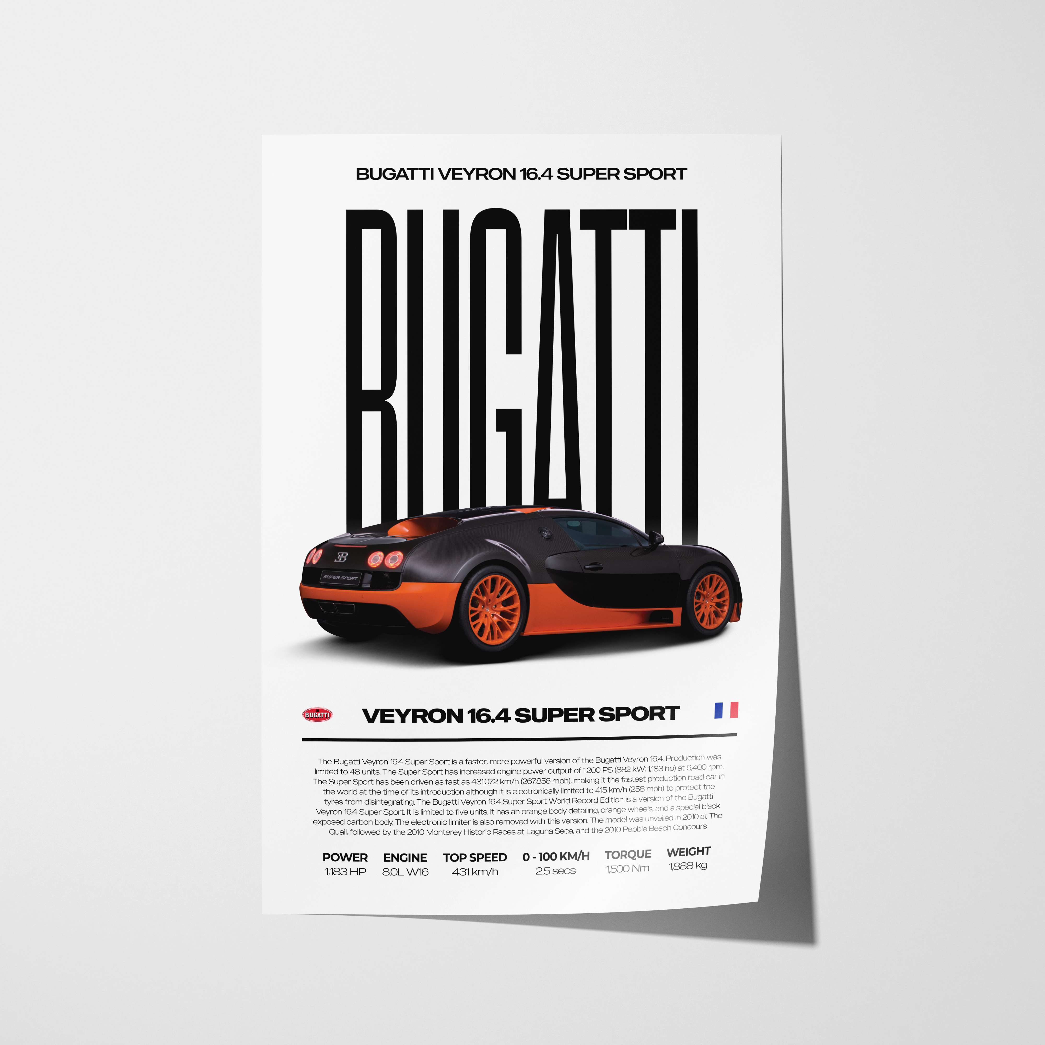 Bugatti Veyron Poster