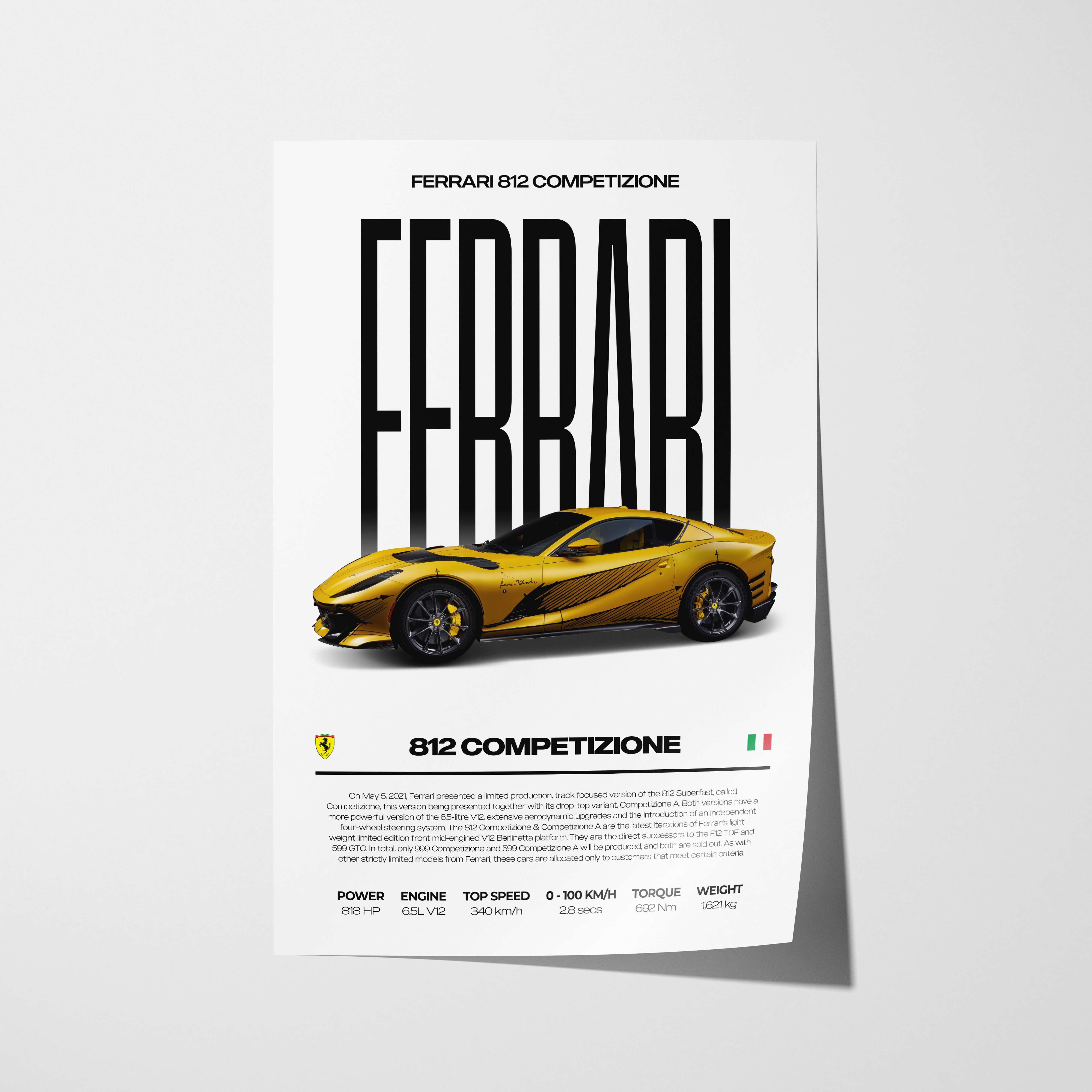 Ferrari 812 Competizione Poster