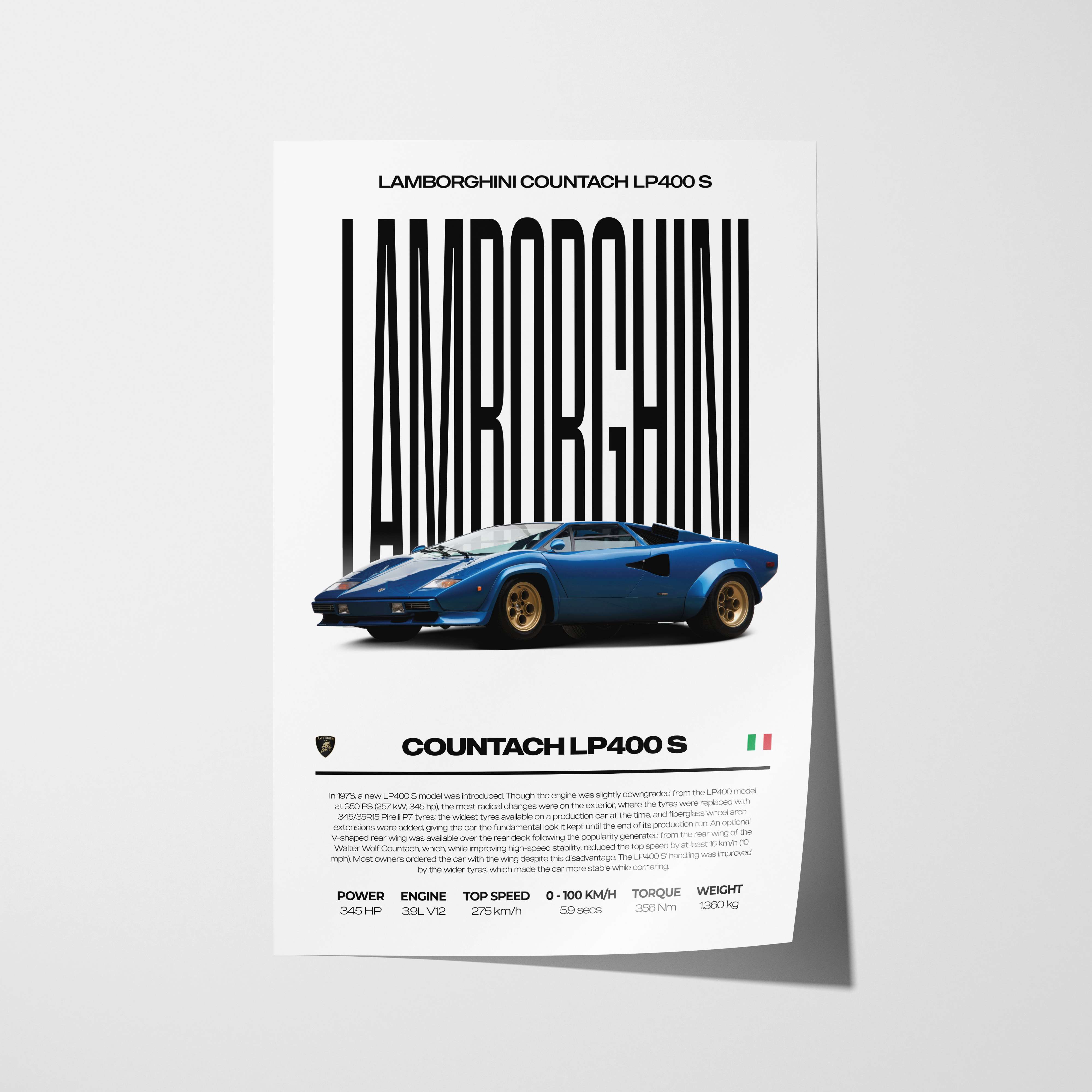 Lamborghini Countach LP400 S Poster