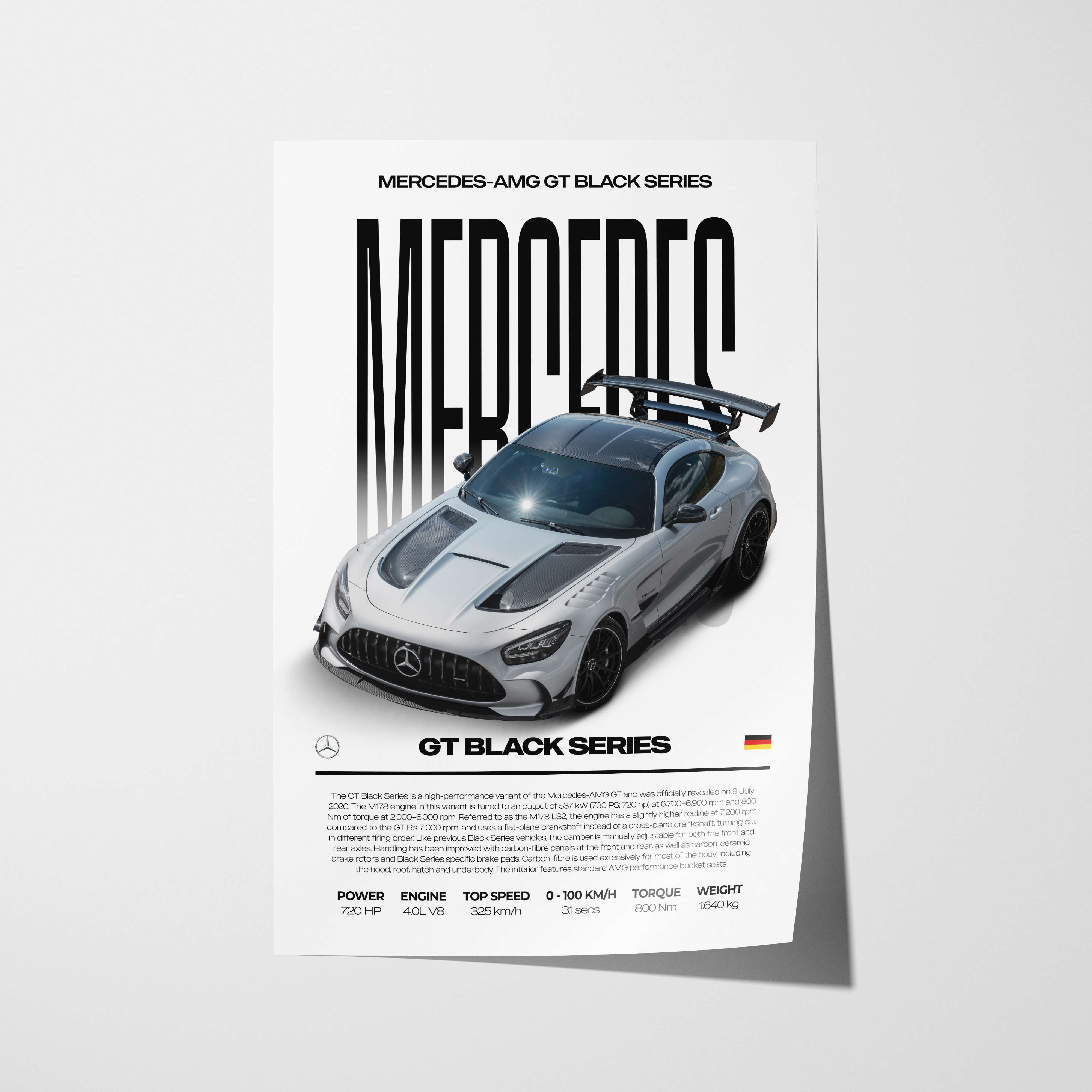 Mercedes-AMG GT Black Series Poster