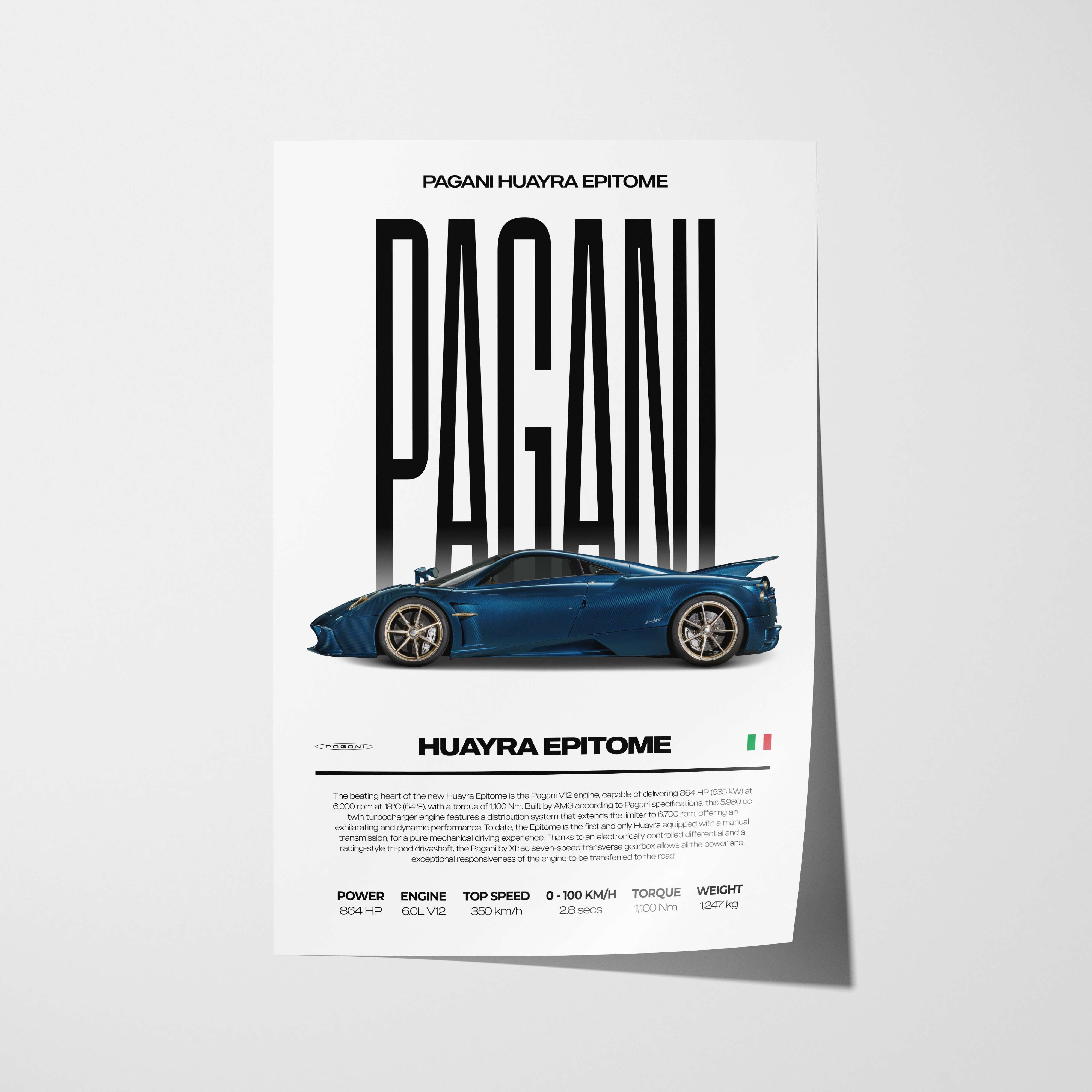 Pagani Huayra Epitome Poster