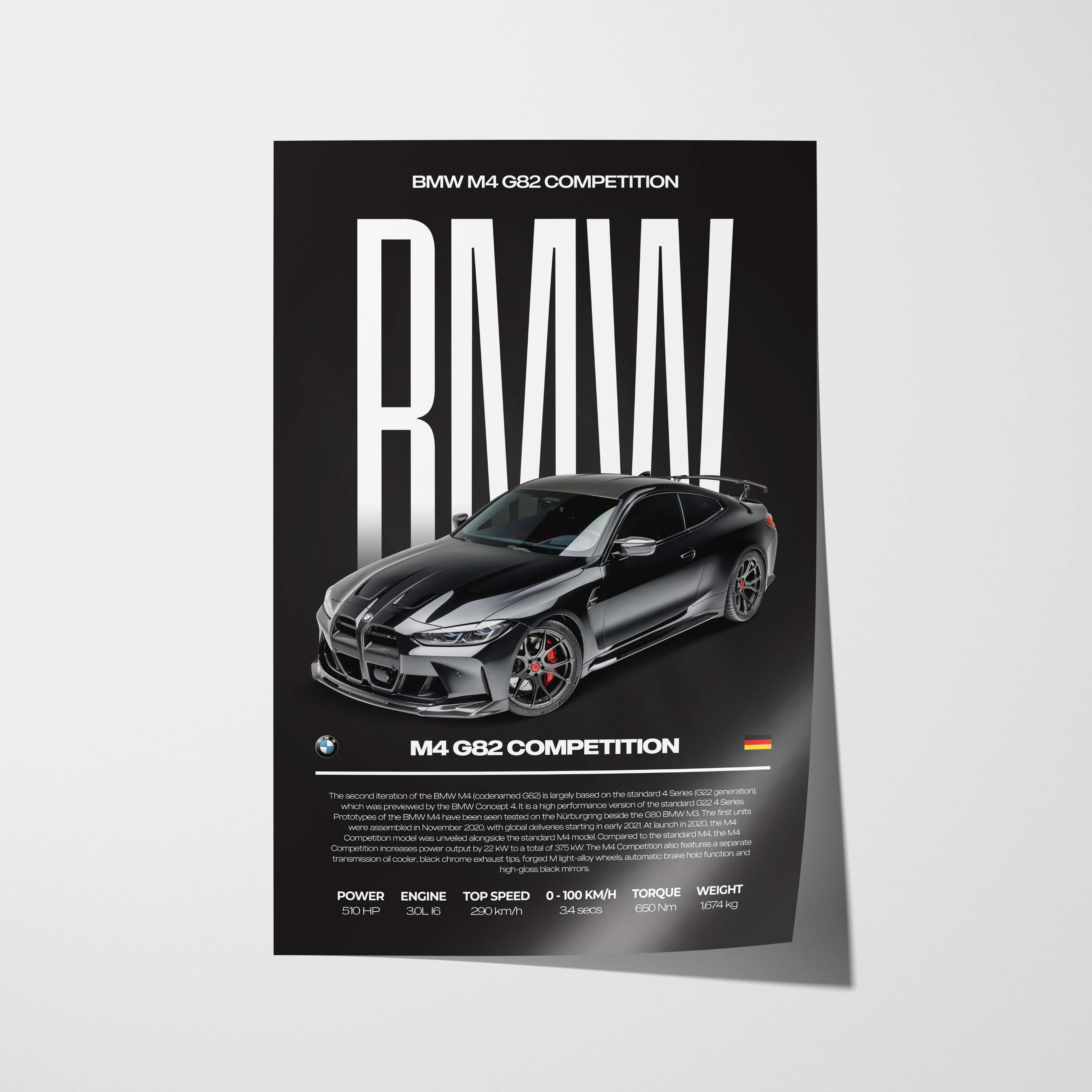 BMW M4 G82 Competition Poster