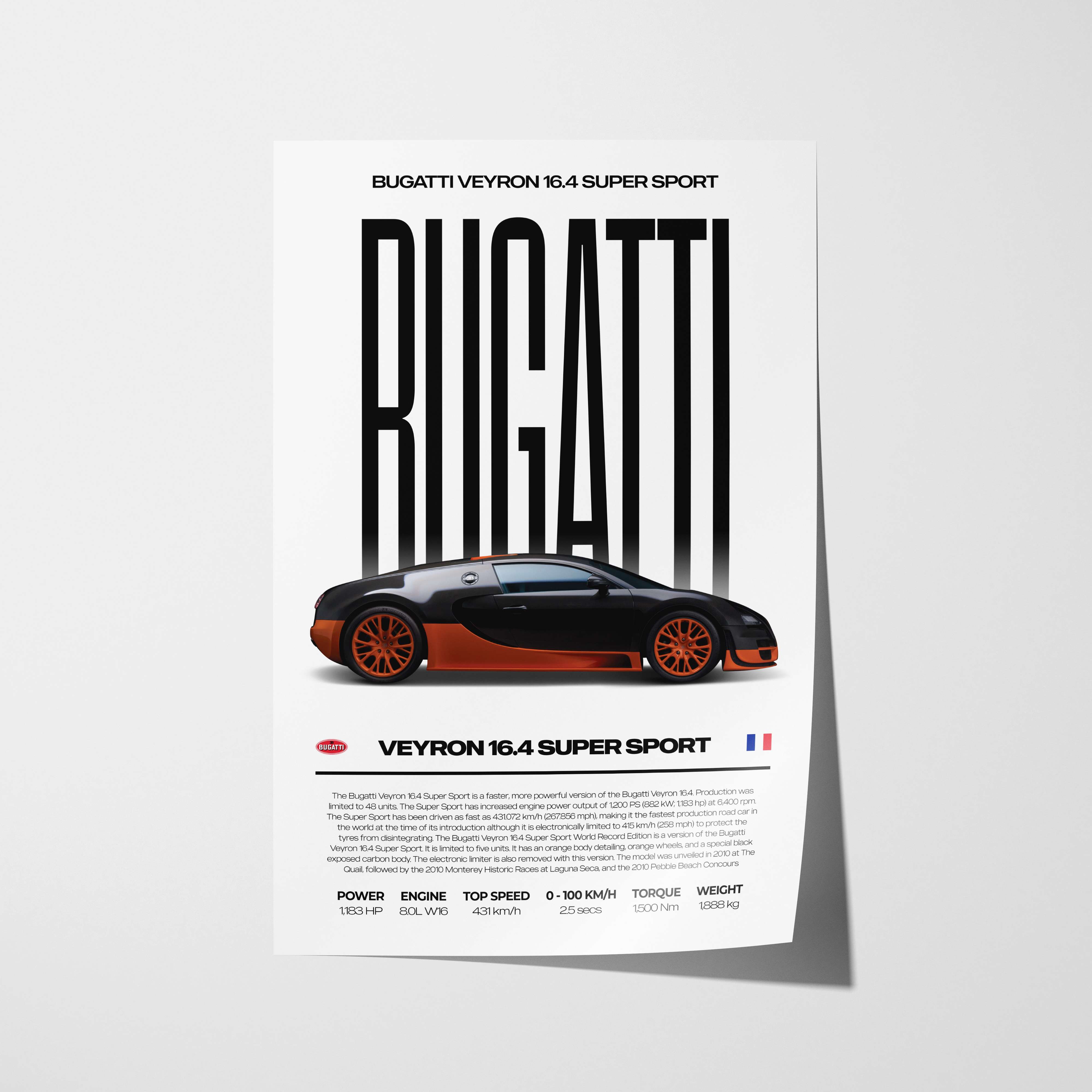 Bugatti Veyron Poster