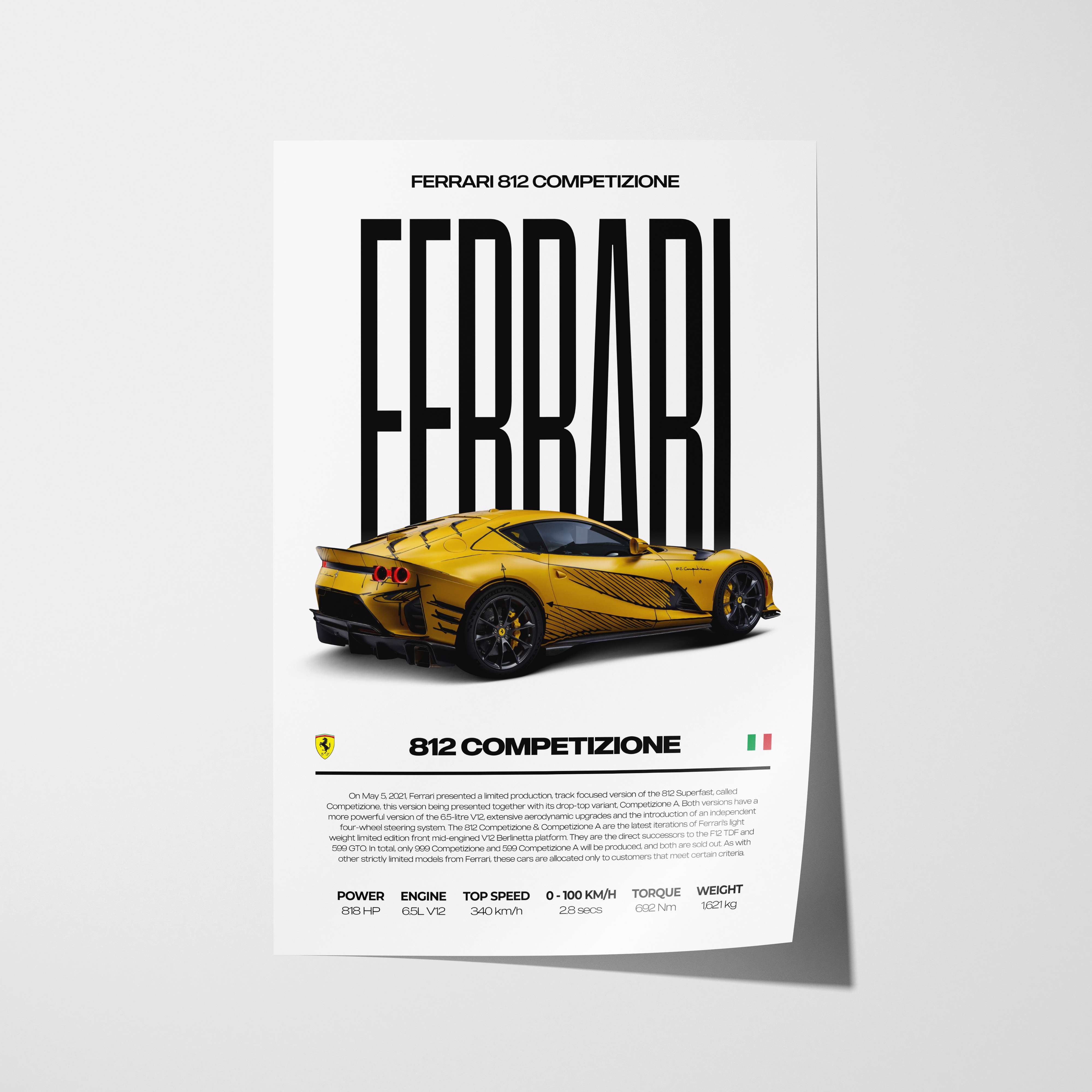 Ferrari 812 Competizione Poster