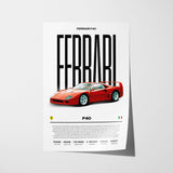 Ferrari F40 Poster