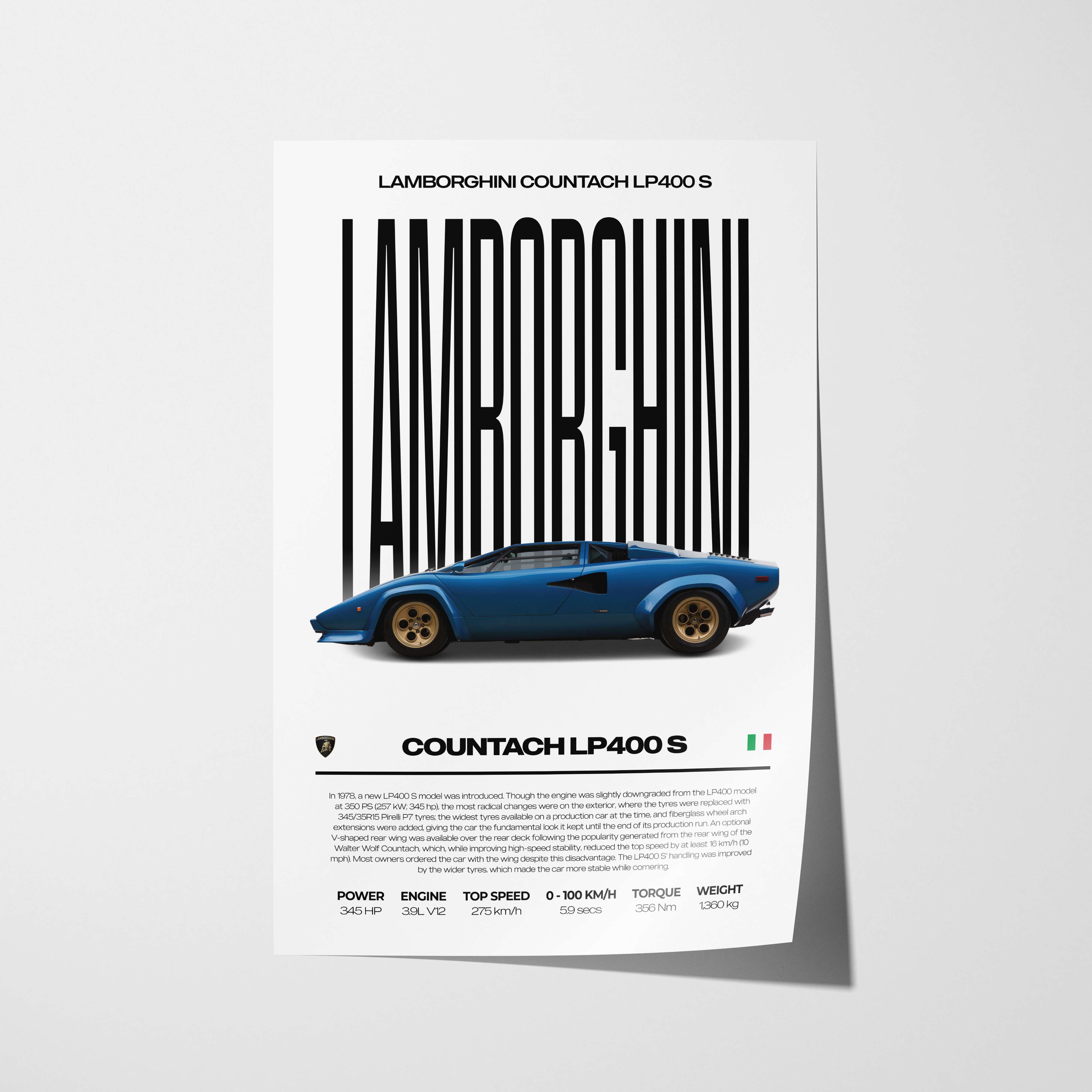 Lamborghini Countach LP400 S Poster