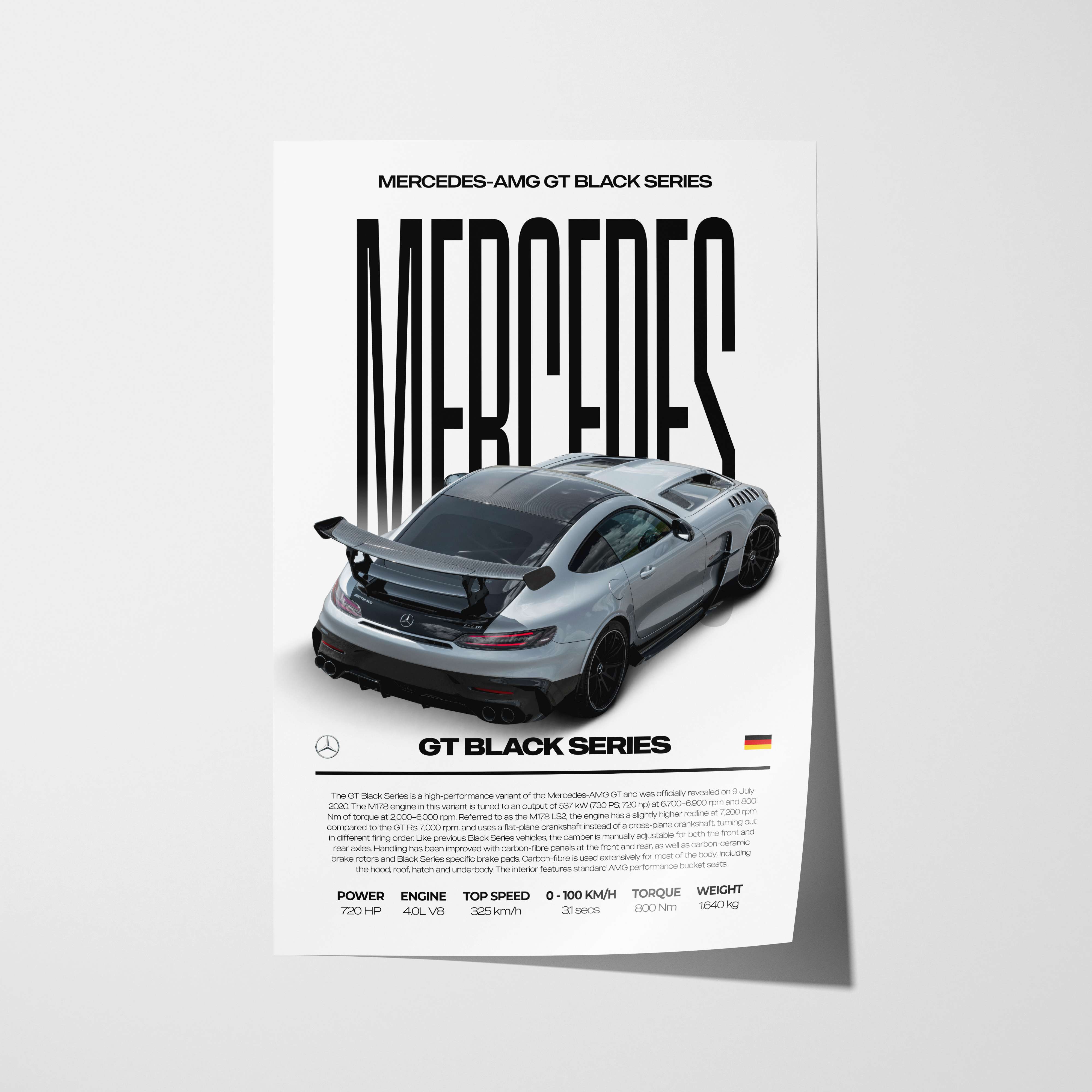 Mercedes-AMG GT Black Series Poster