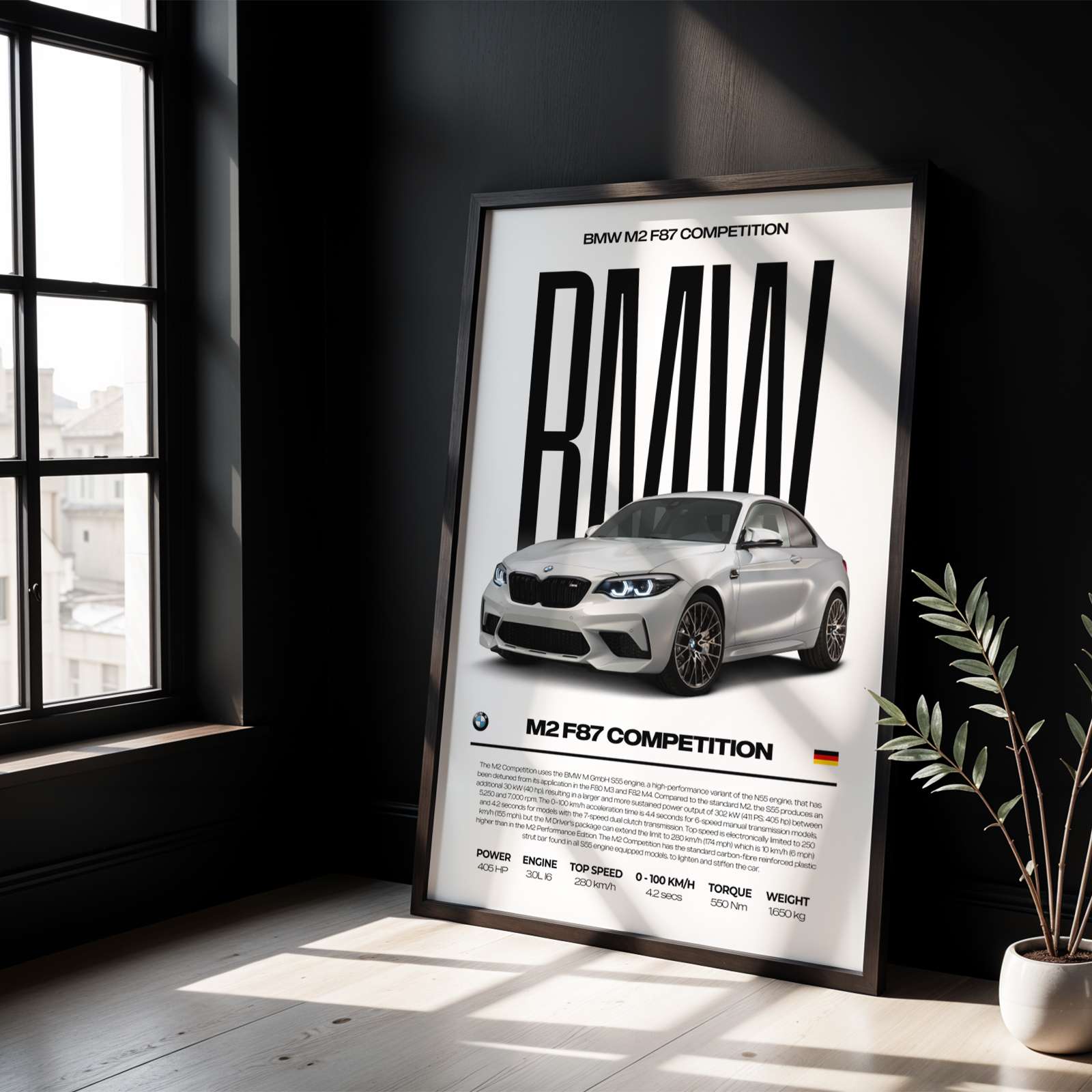 BMW M2 F87 Competition Poster