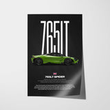 765LT Spider Car Poster