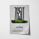 765LT Spider Car Poster