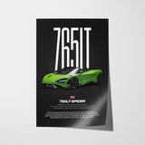 765LT Spider Car Poster