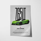 765LT Spider Car Poster