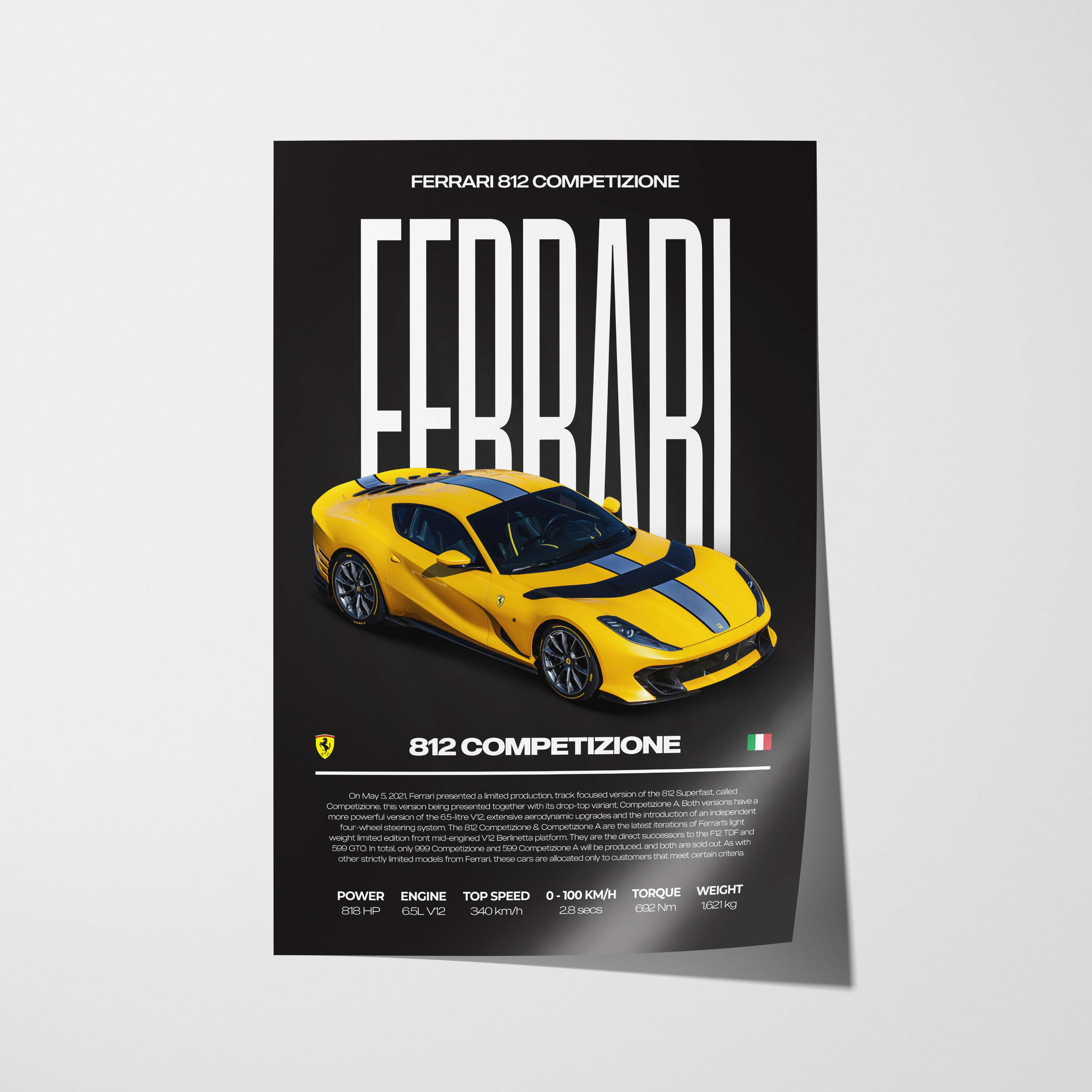 Ferrari 812 Competizione Poster