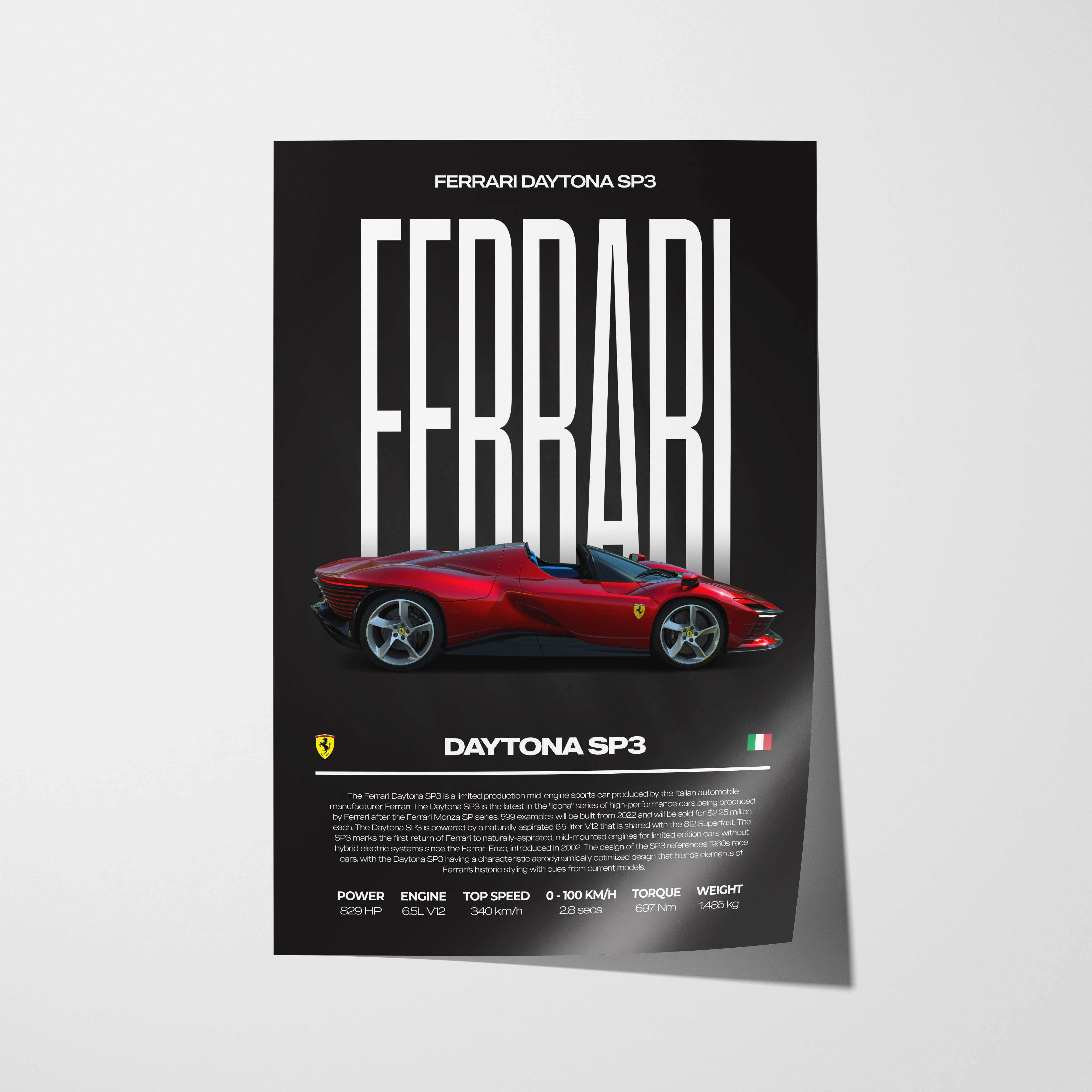 Ferrari Daytona SP3 Poster