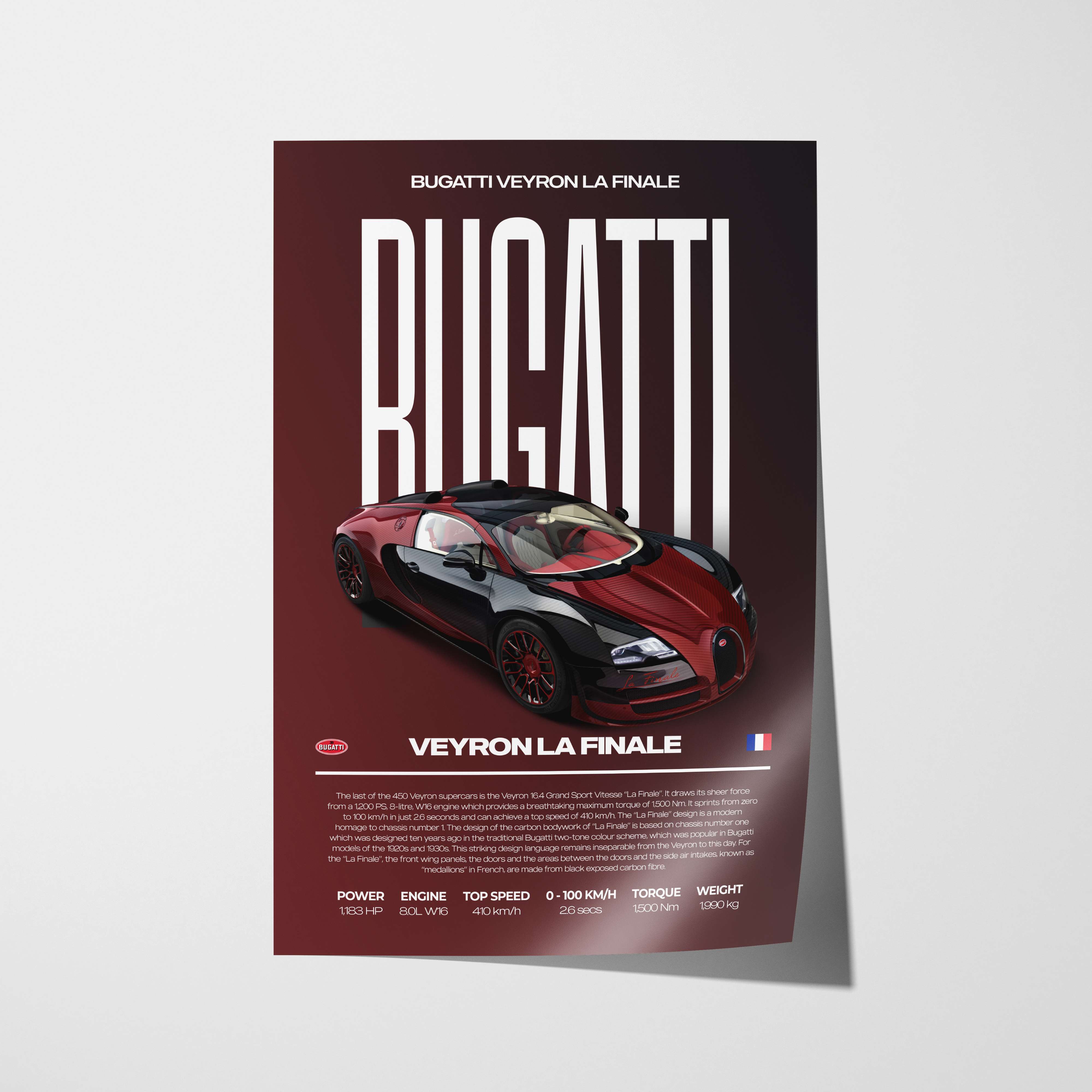 Bugatti Veyron La Finale Poster