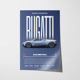 Bugatti W16 Mistral Poster