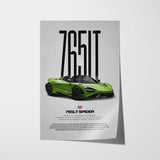 765LT Spider Car Poster
