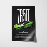 765LT Spider Car Poster