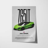 765LT Spider Car Poster