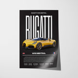 Bugatti W16 Mistral Poster