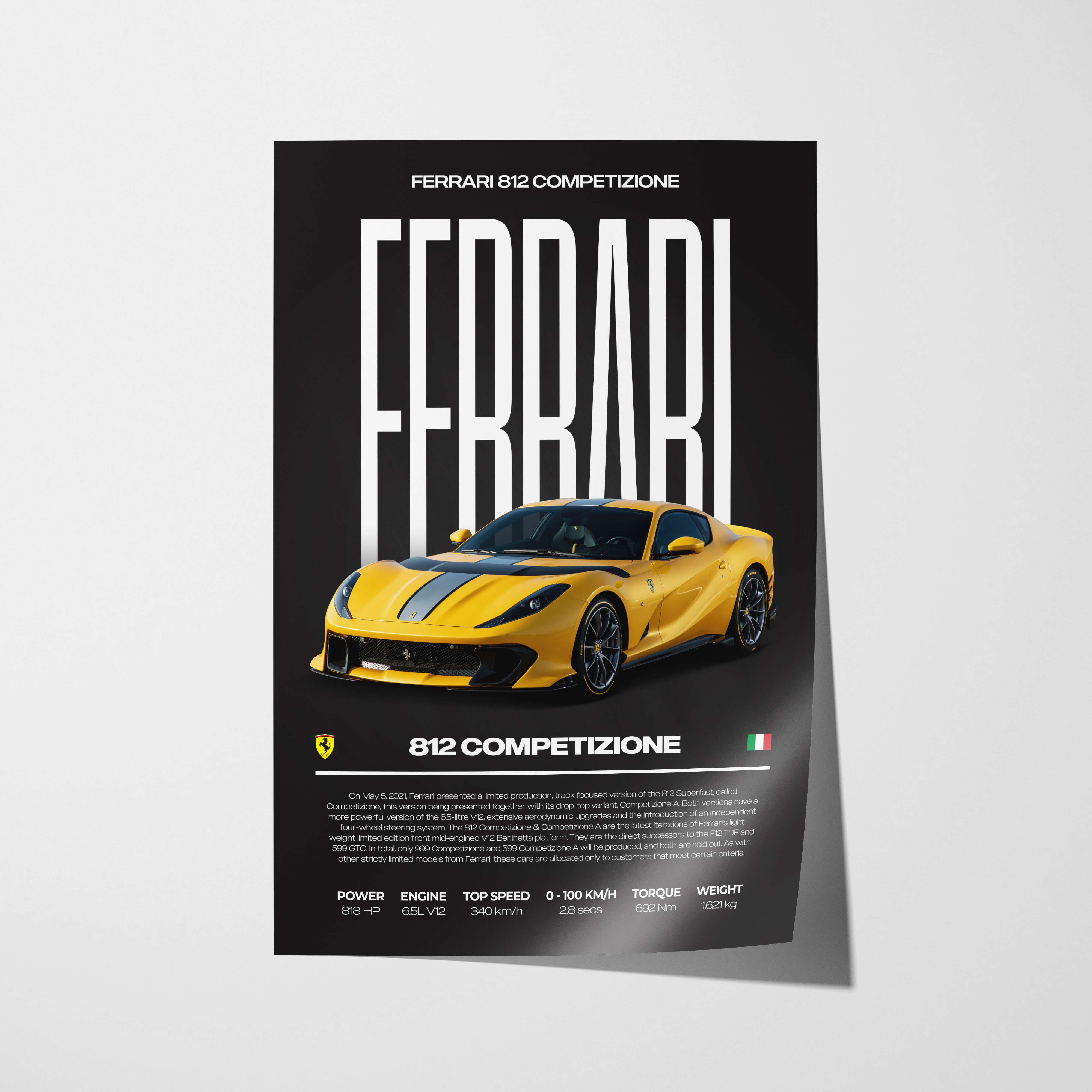 Ferrari 812 Competizione Poster