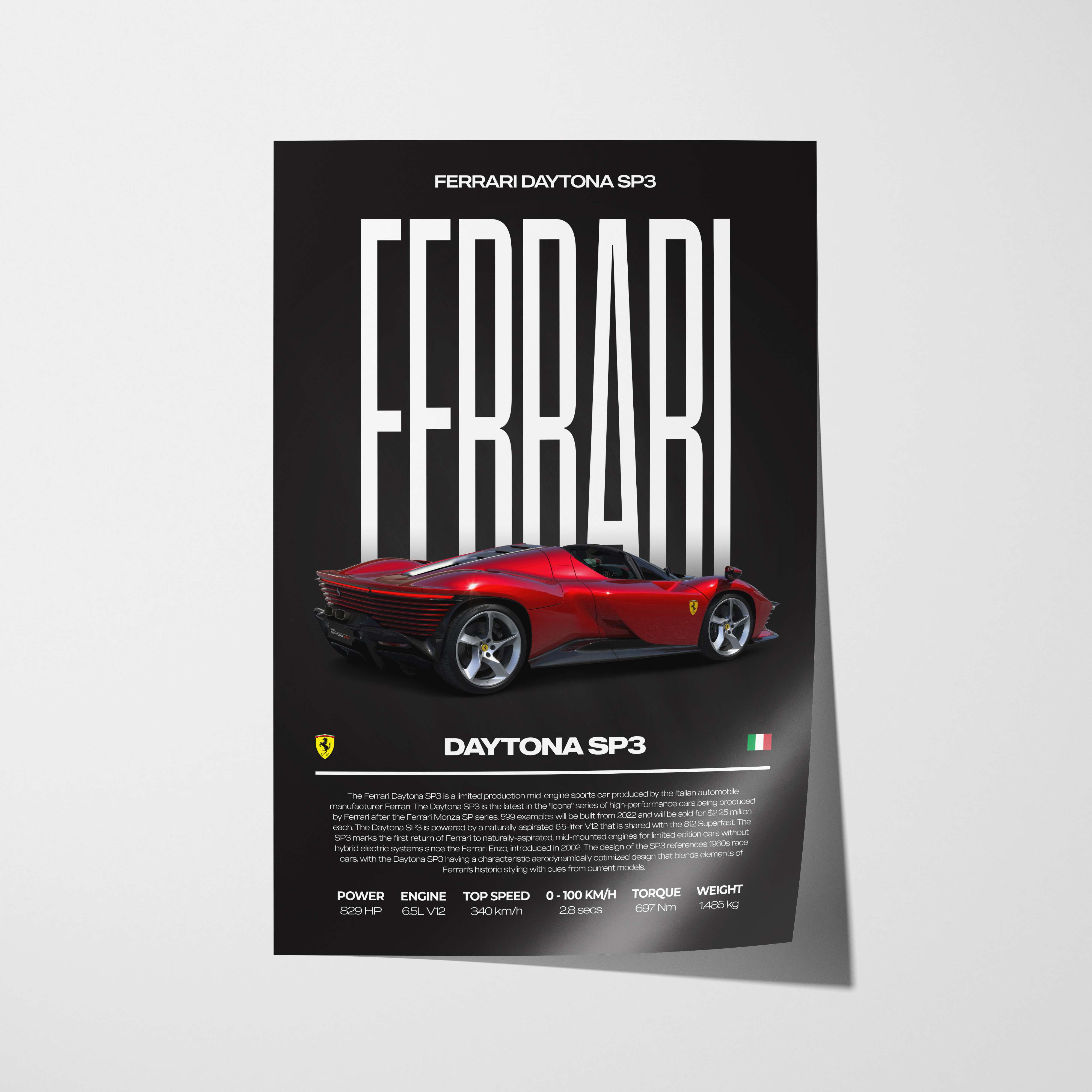 Ferrari Daytona SP3 Poster