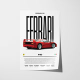 Ferrari F40 Poster