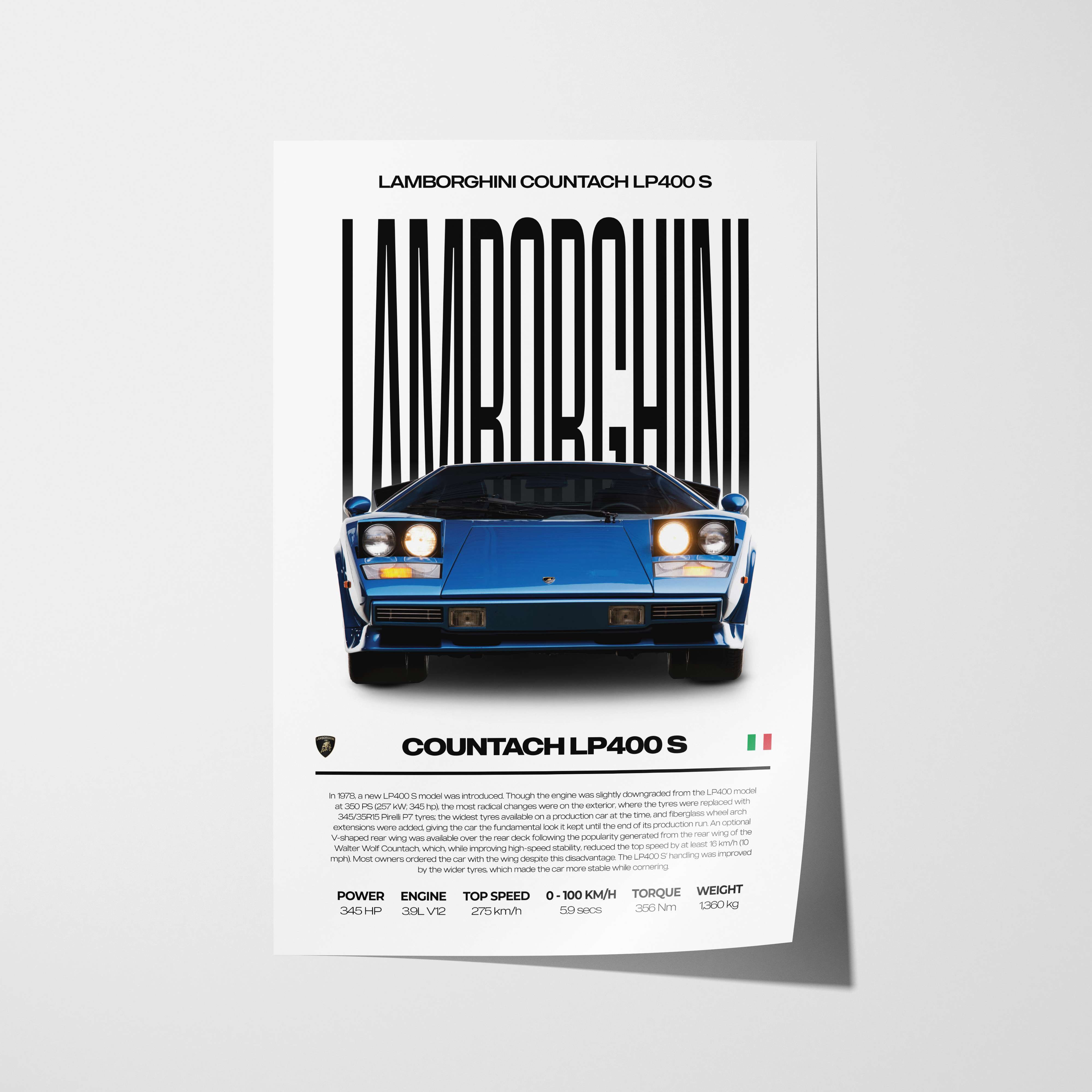 Lamborghini Countach LP400 S Poster