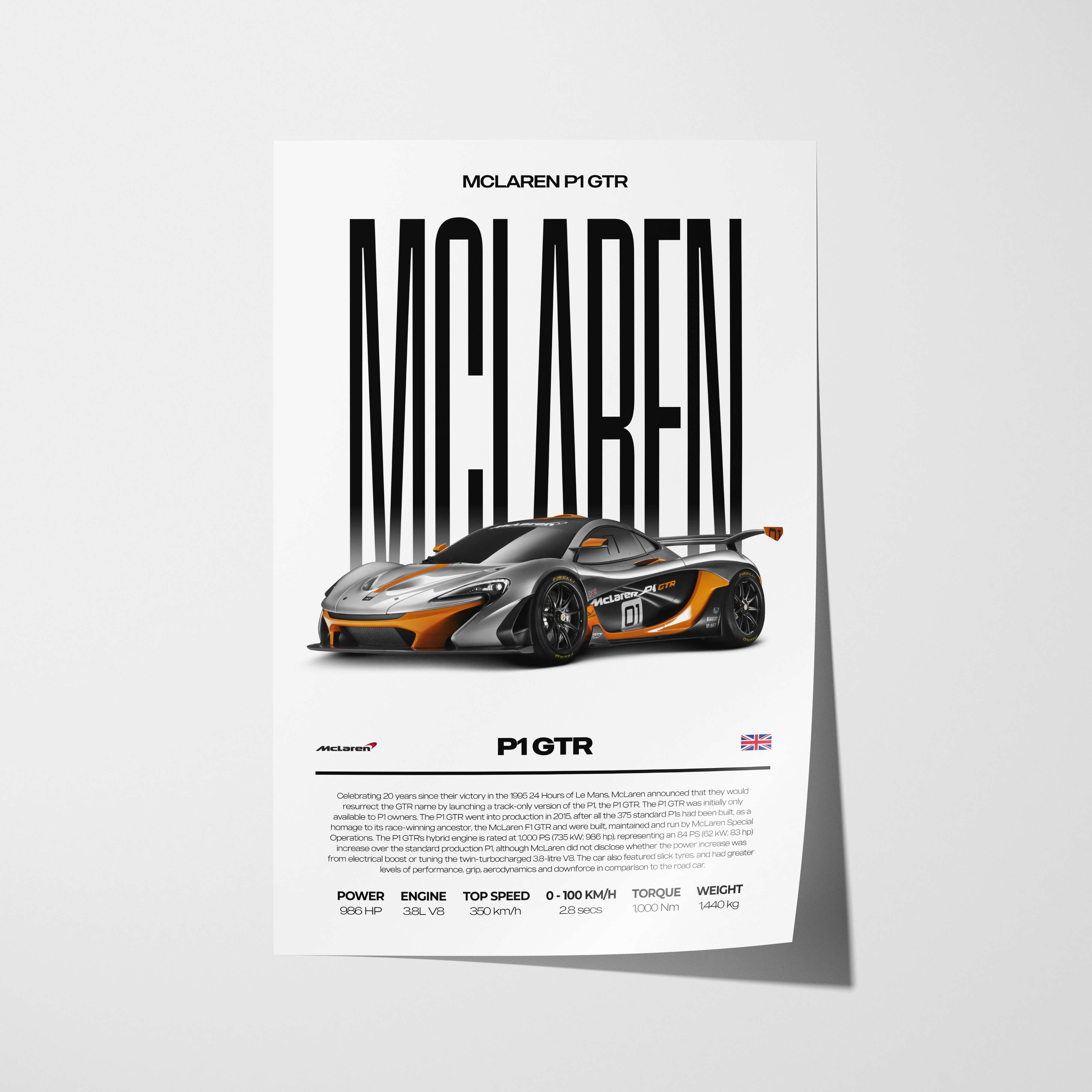 McLaren P1 GTR Poster