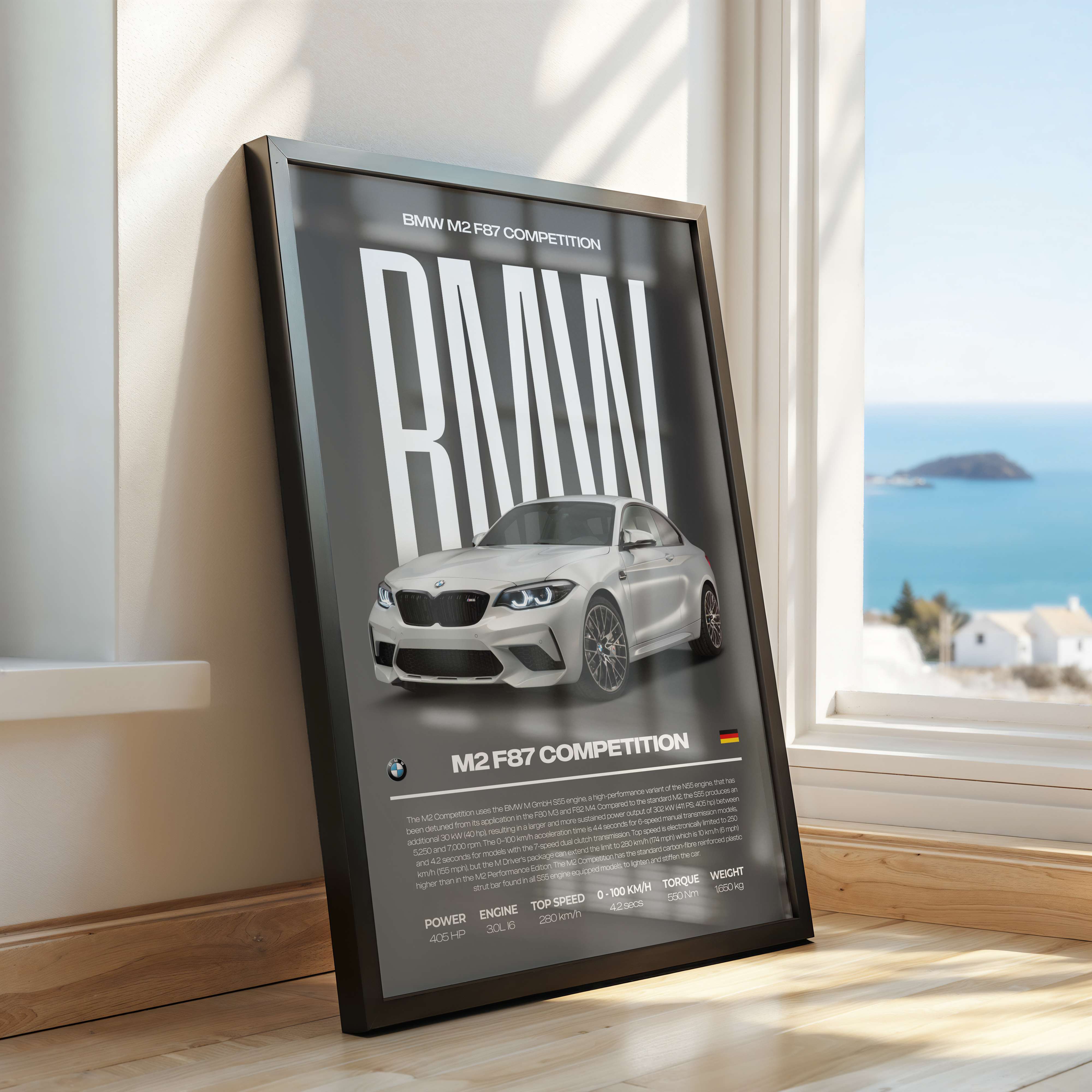 BMW M2 F87 Competition Poster