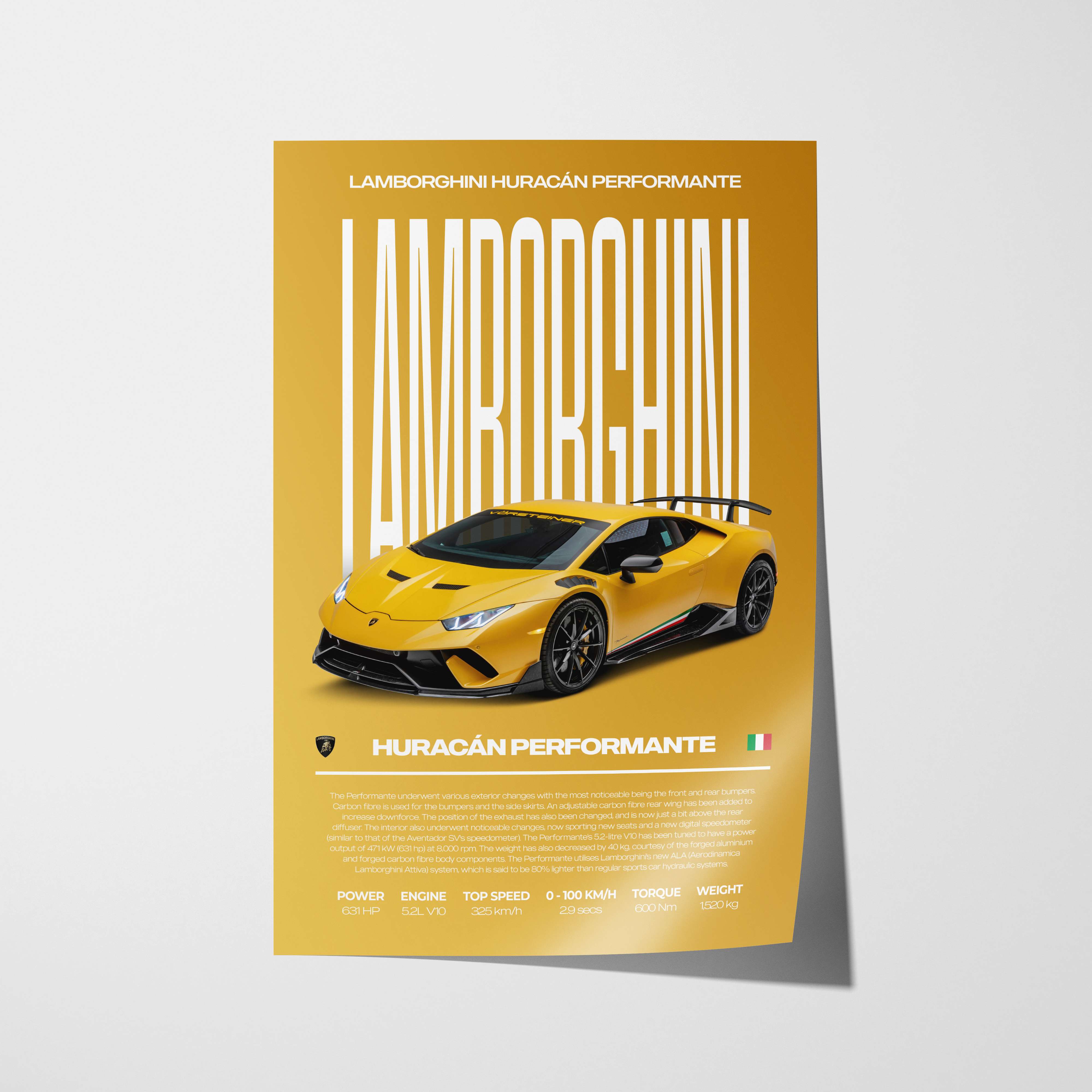 Lamborghini Huracán Performante Poster