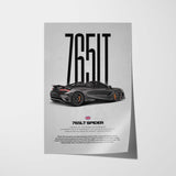 765LT Spider Car Poster