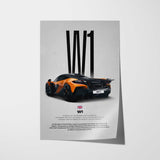 W1 Car Poster