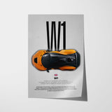 W1 Car Poster
