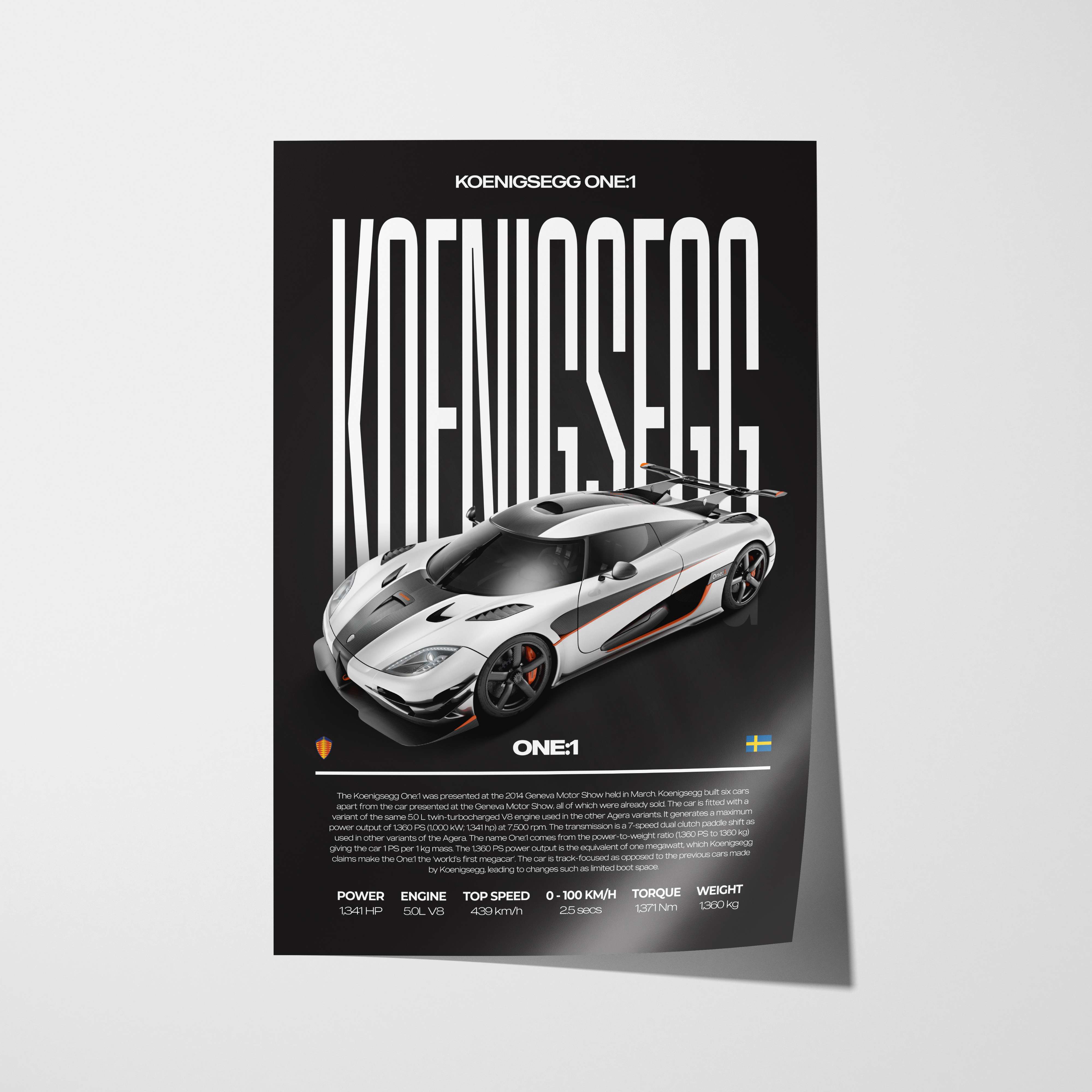 Koenigsegg One:1 Poster