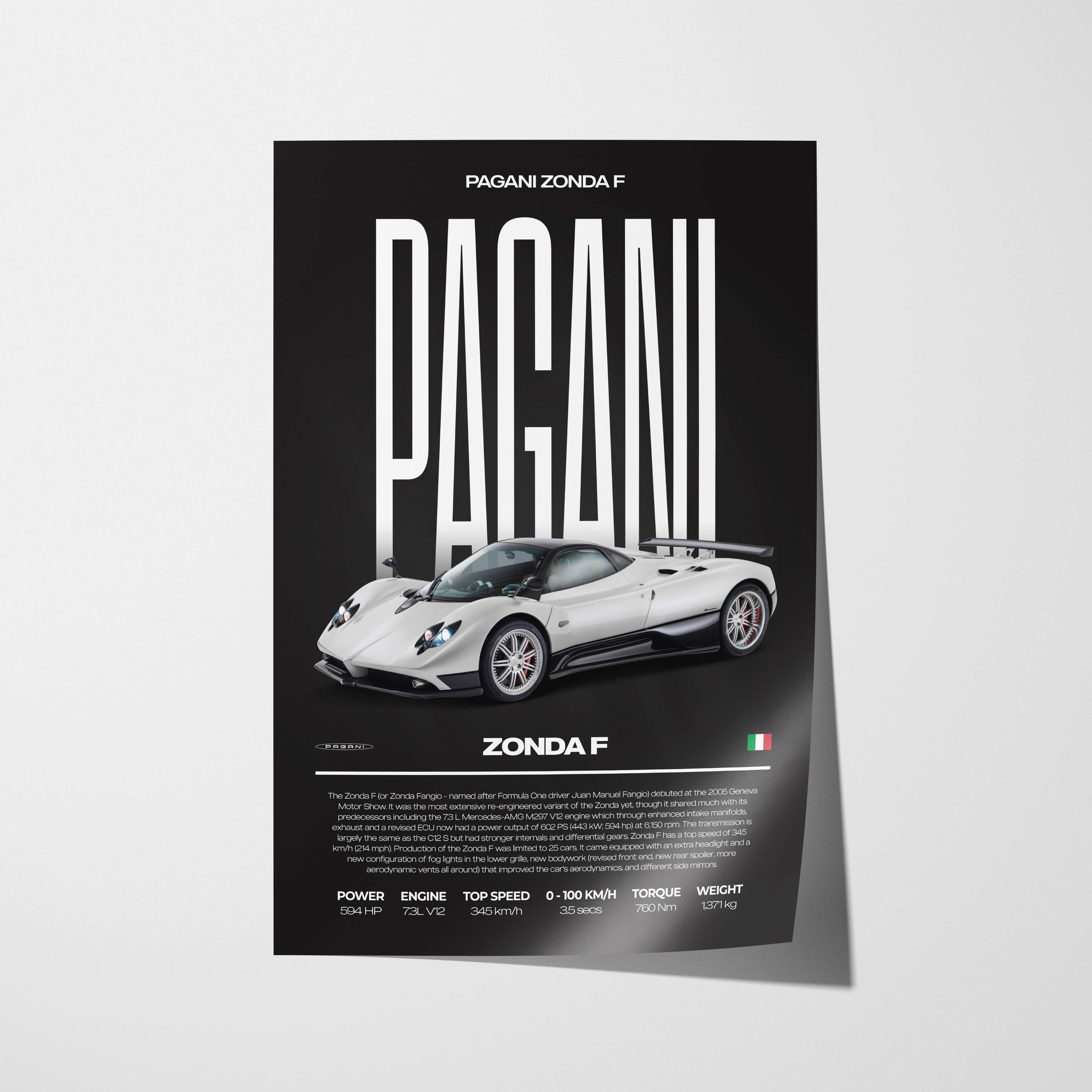 Pagani Zonda F Poster