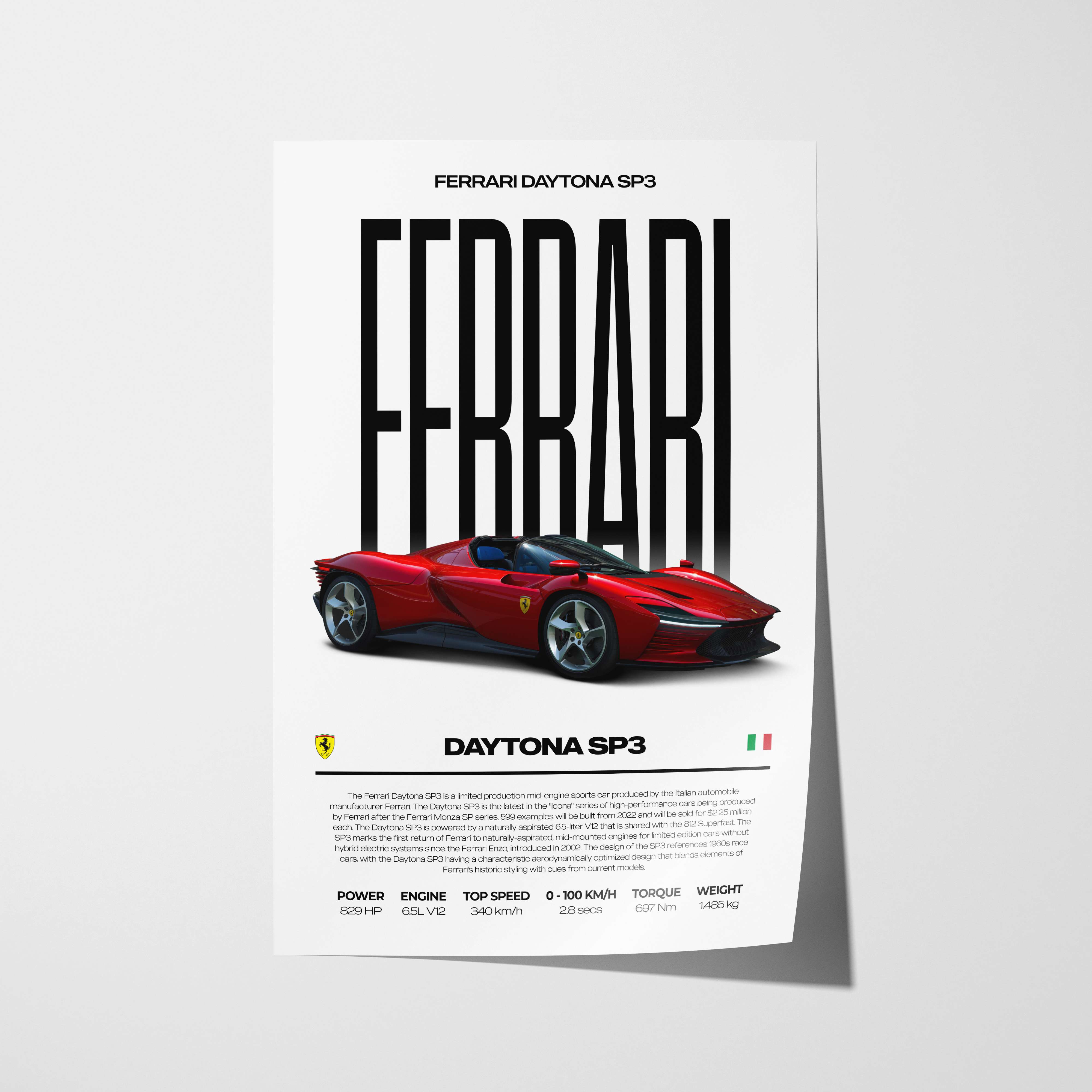 Ferrari Daytona SP3 Poster