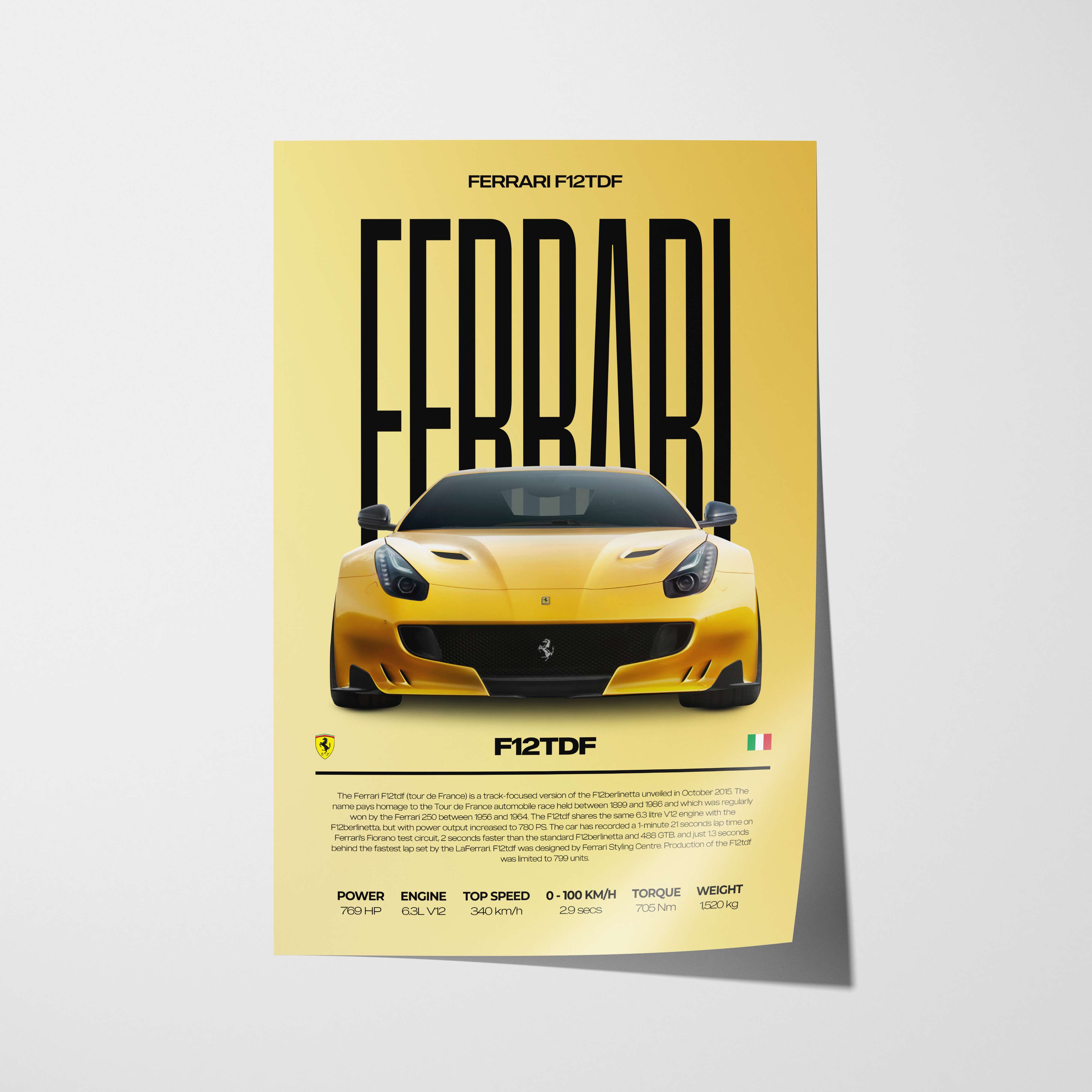 Ferrari F12 TDF Poster