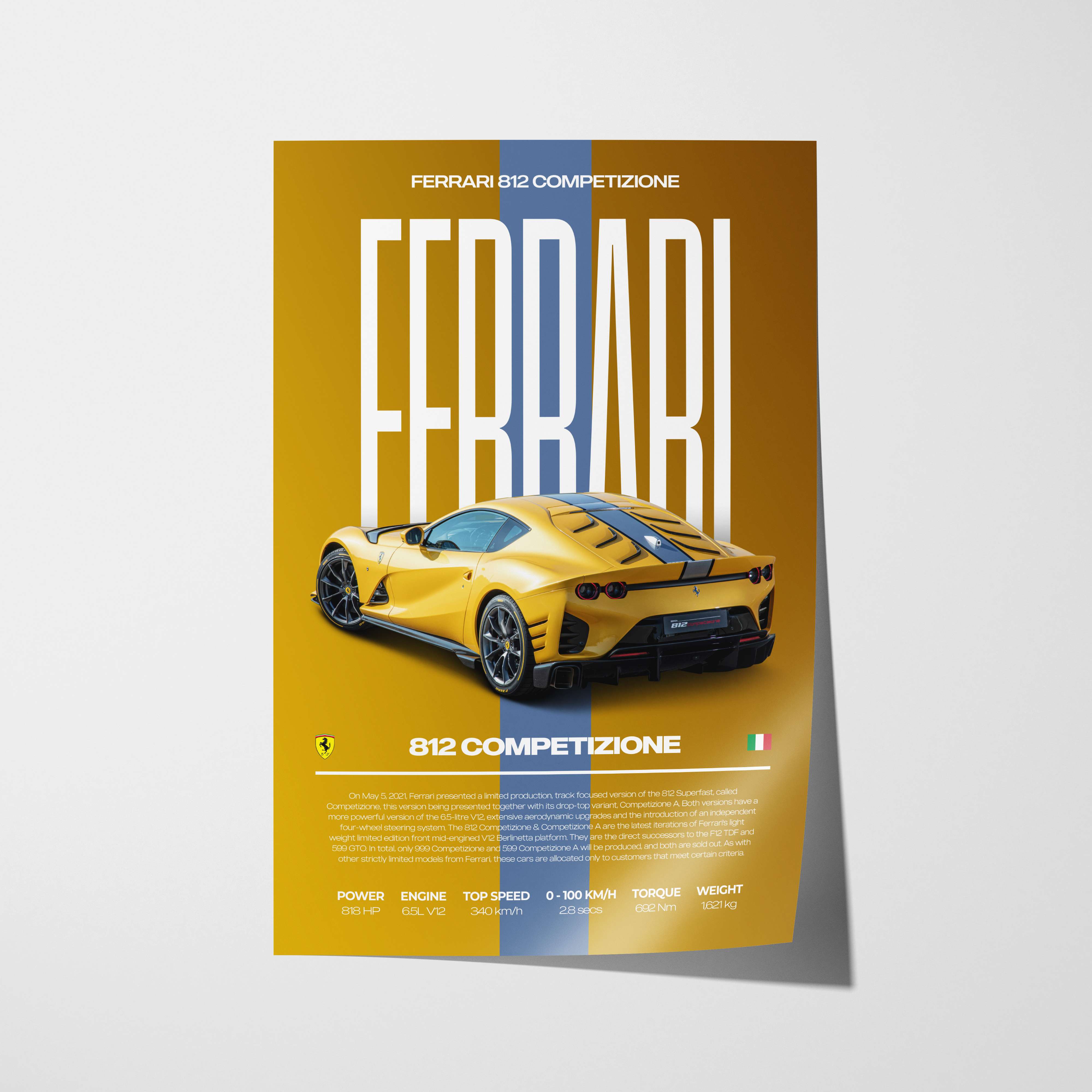 Ferrari 812 Competizione Poster