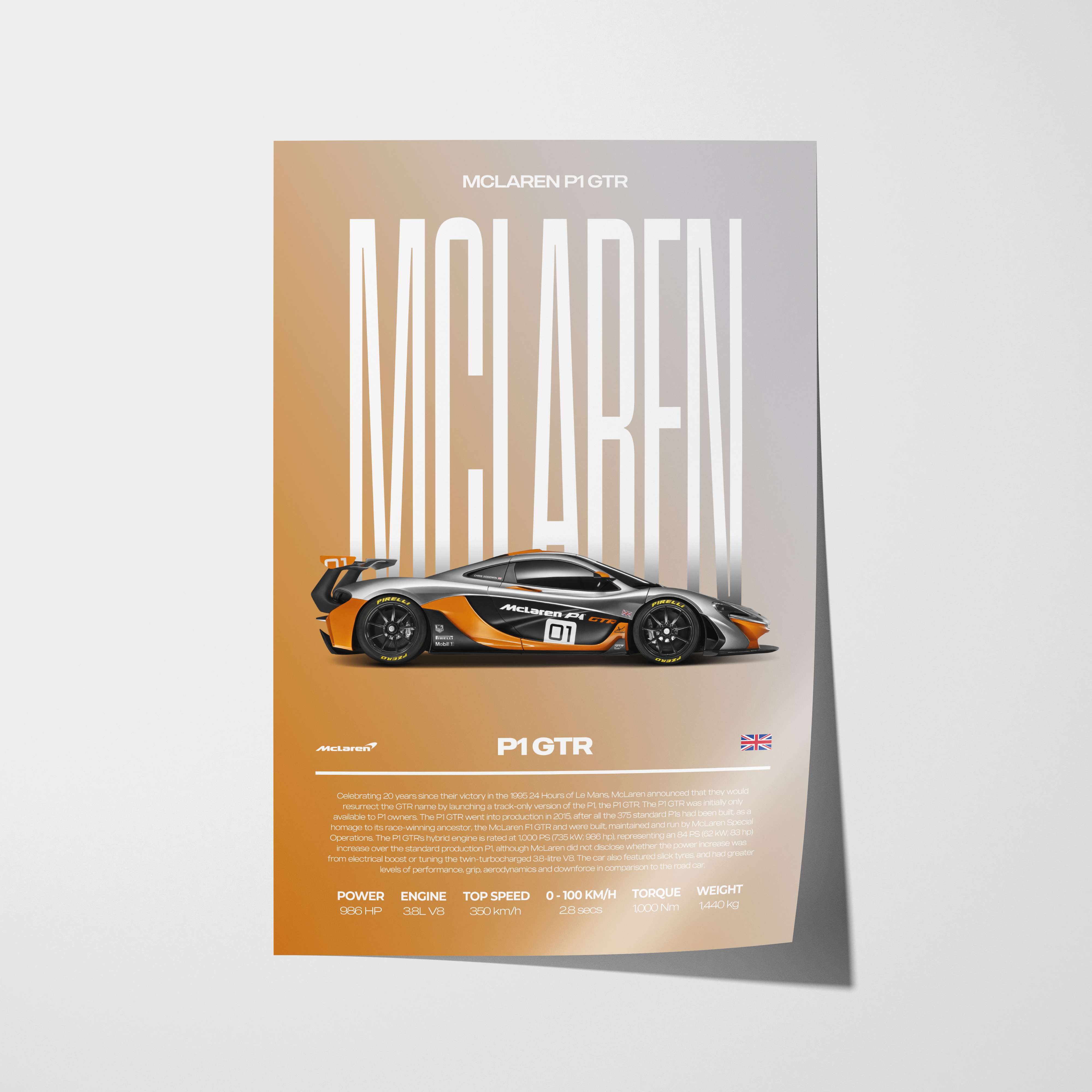 McLaren P1 GTR Poster