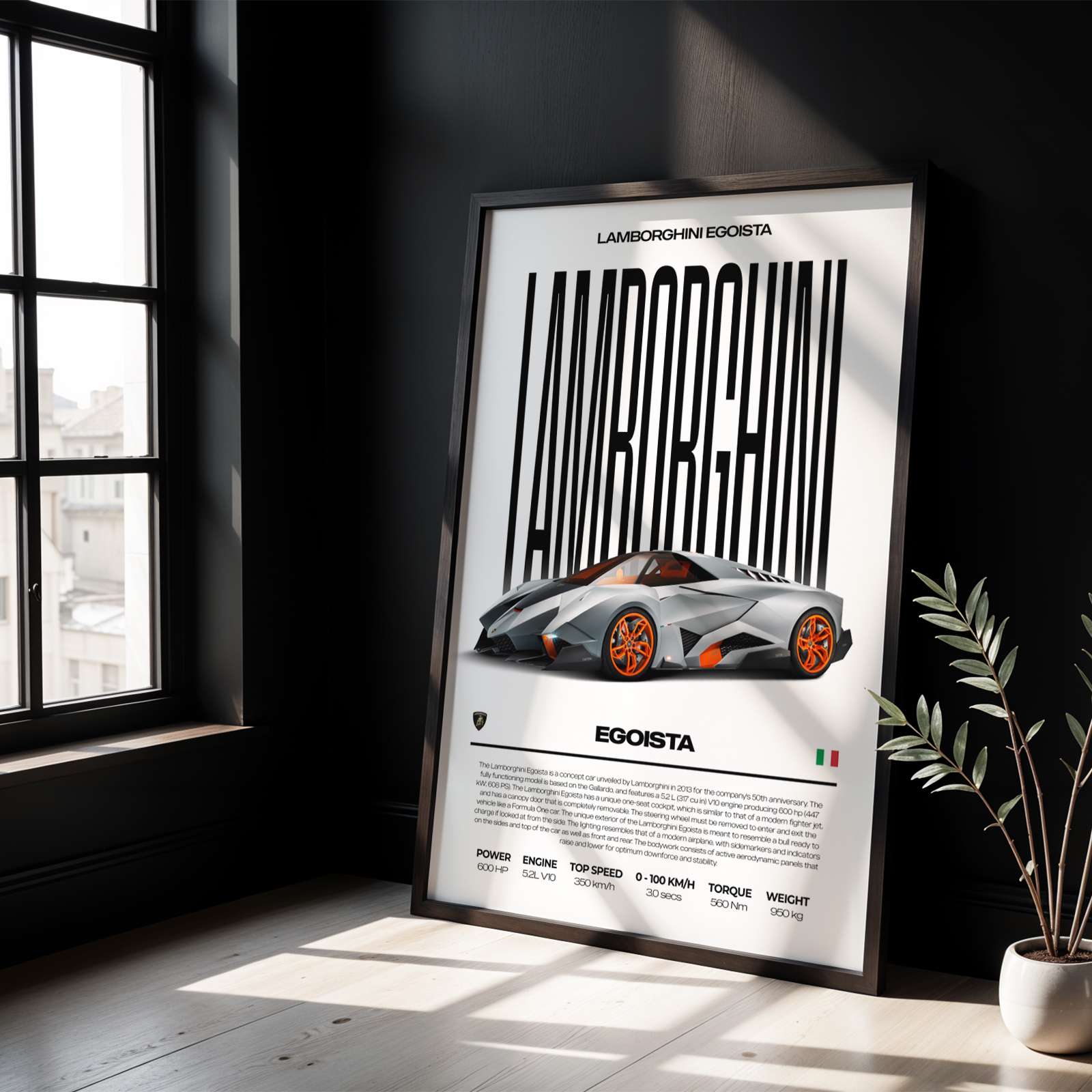 Lamborghini Egoista Poster