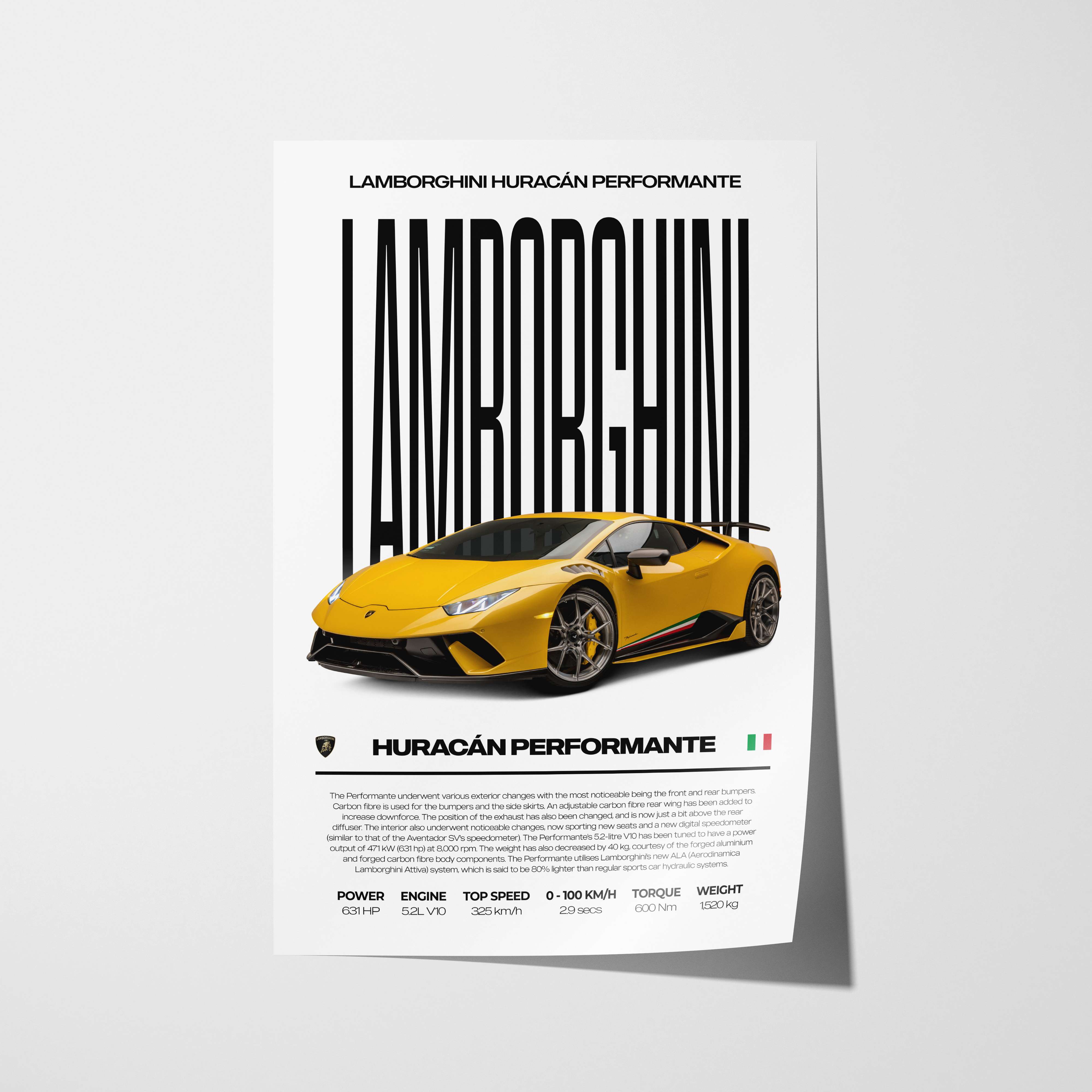 Lamborghini Huracán Performante Poster