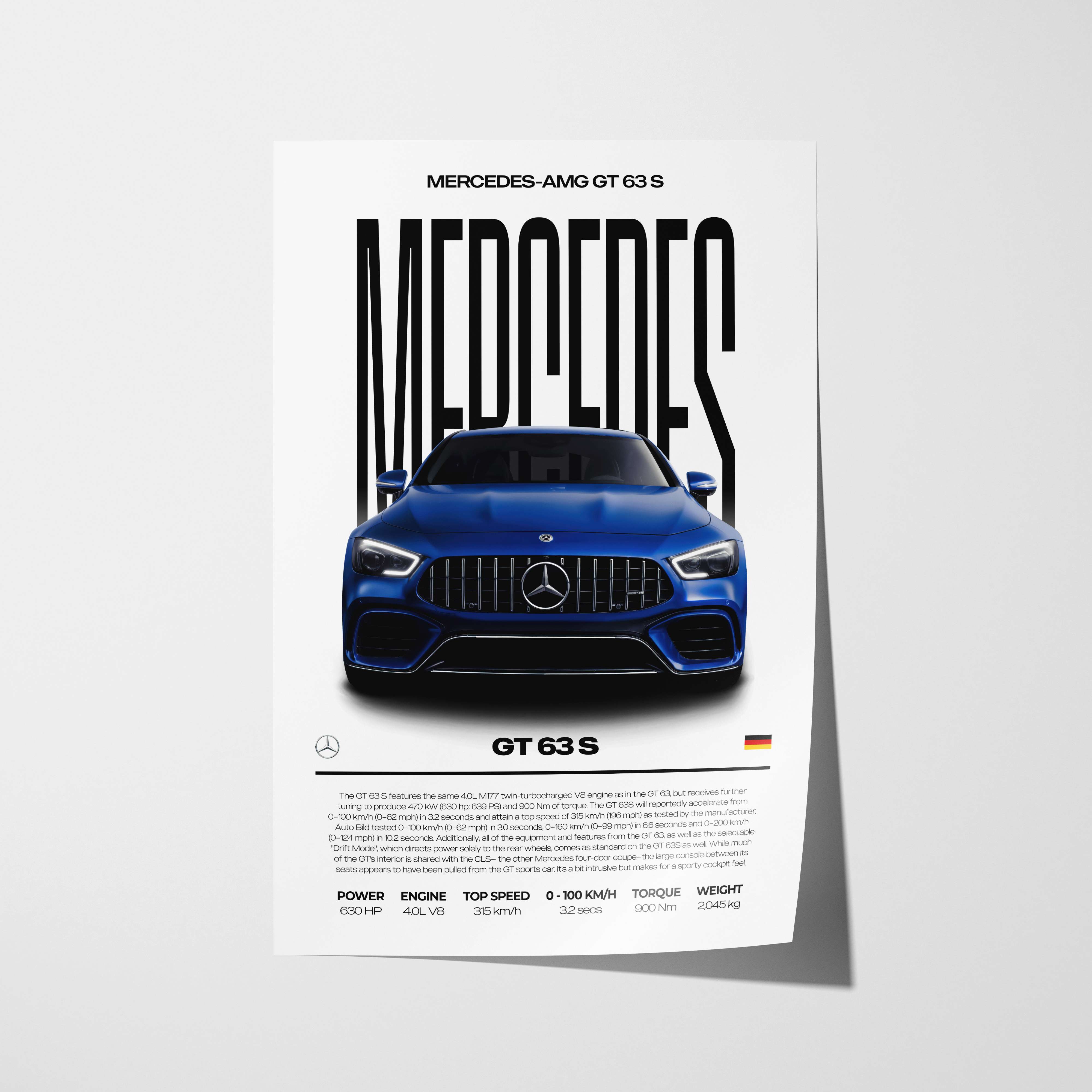 Mercedes-AMG GT 63 S Poster