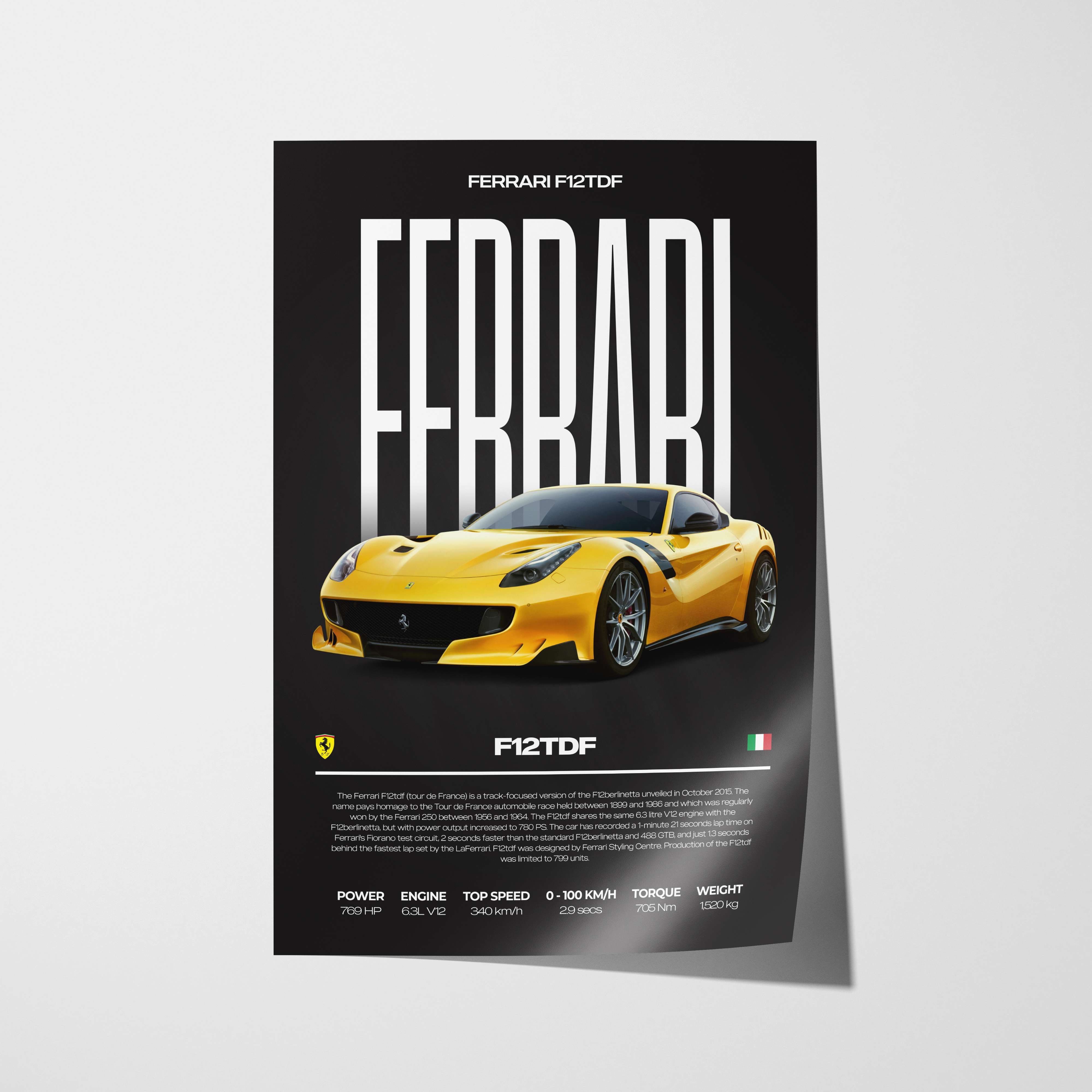 Ferrari F12 TDF Poster