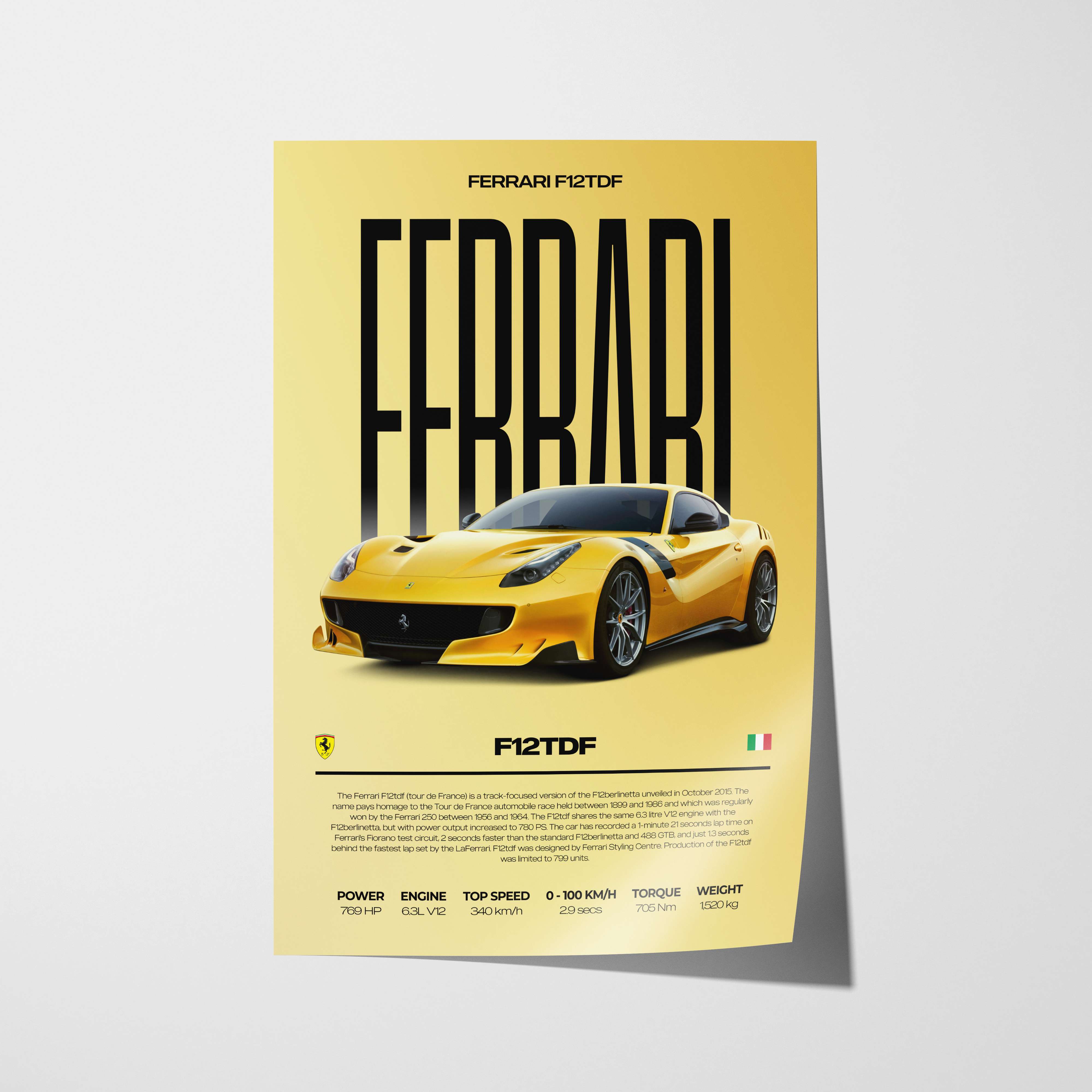 Ferrari F12 TDF Poster