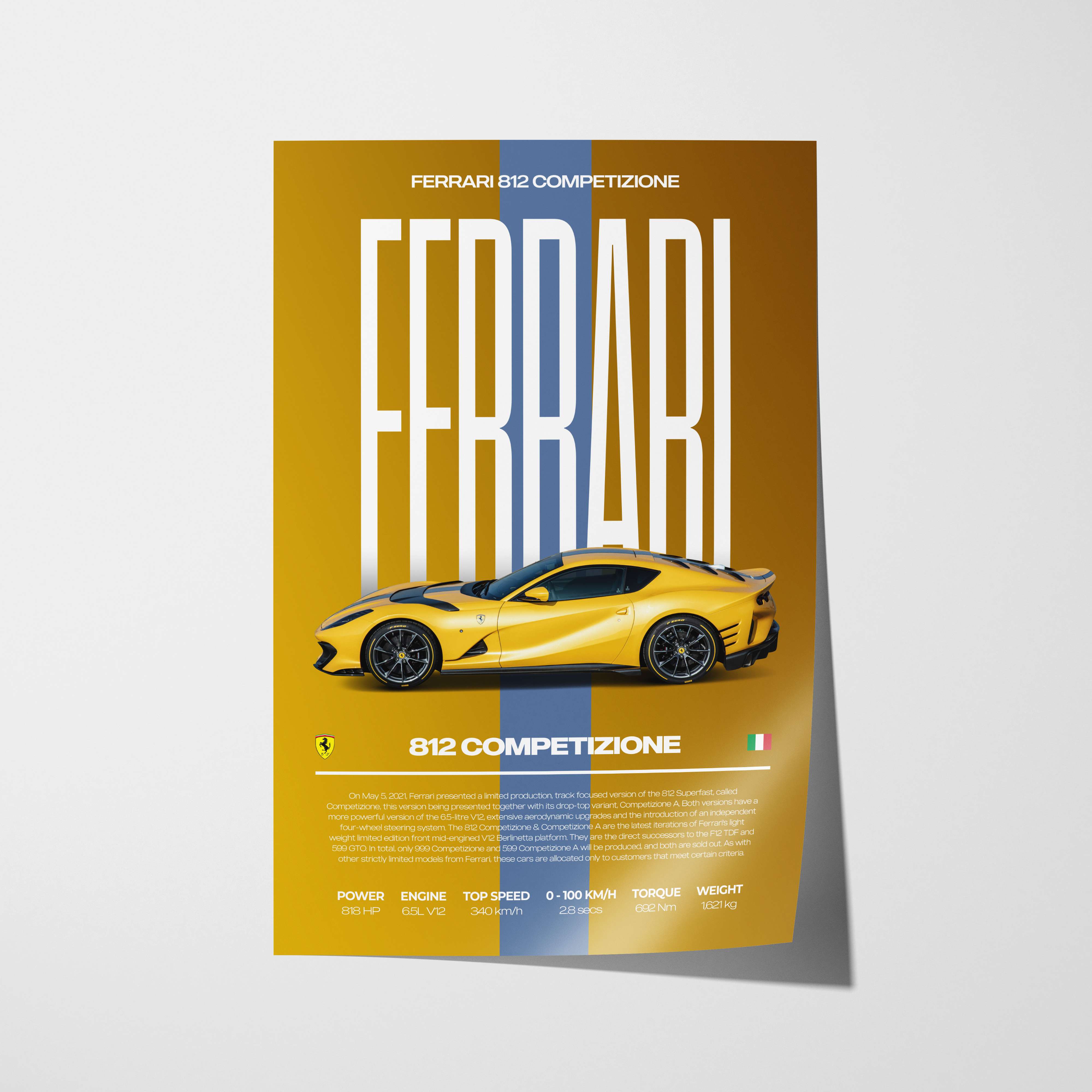 Ferrari 812 Competizione Poster