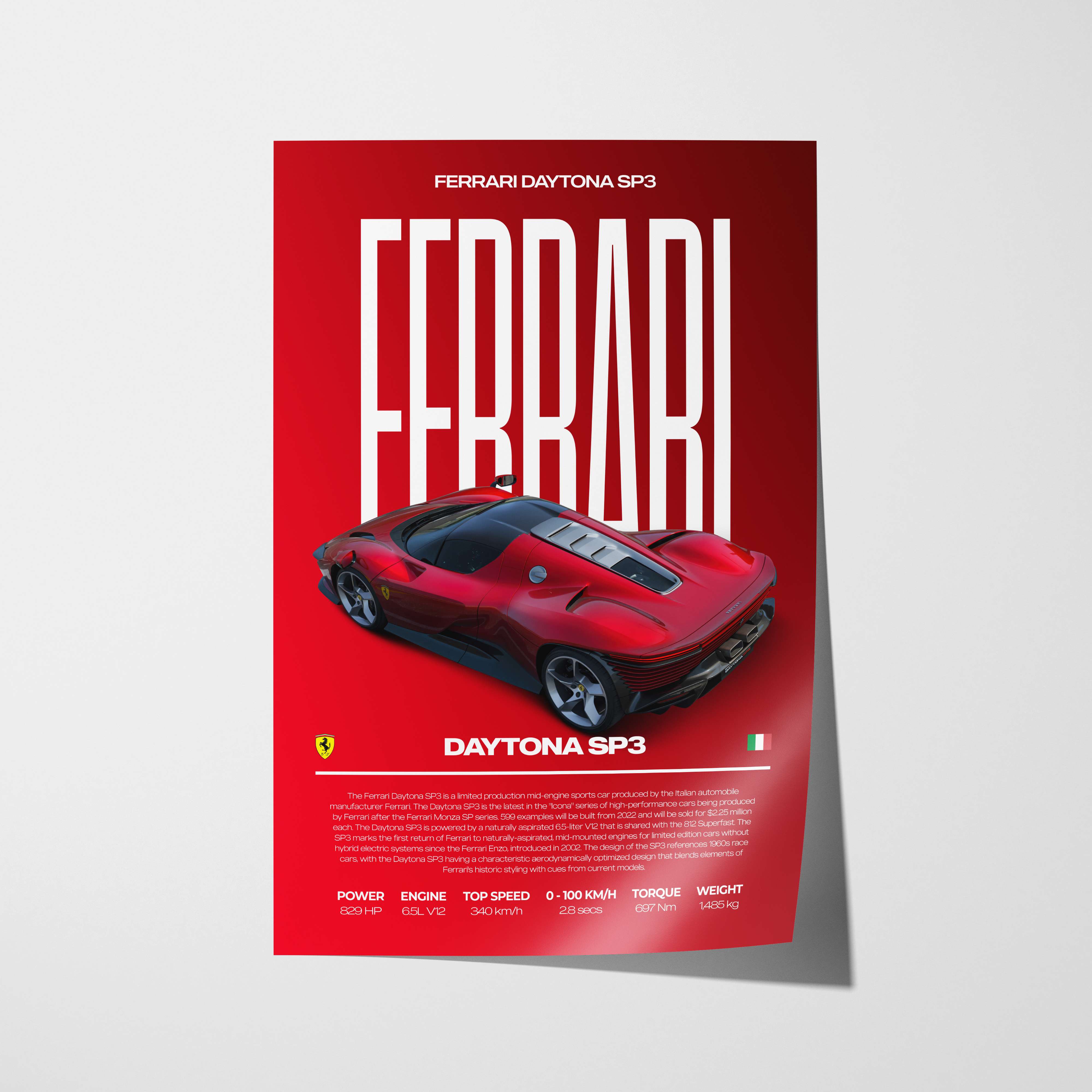 Ferrari Daytona SP3 Poster