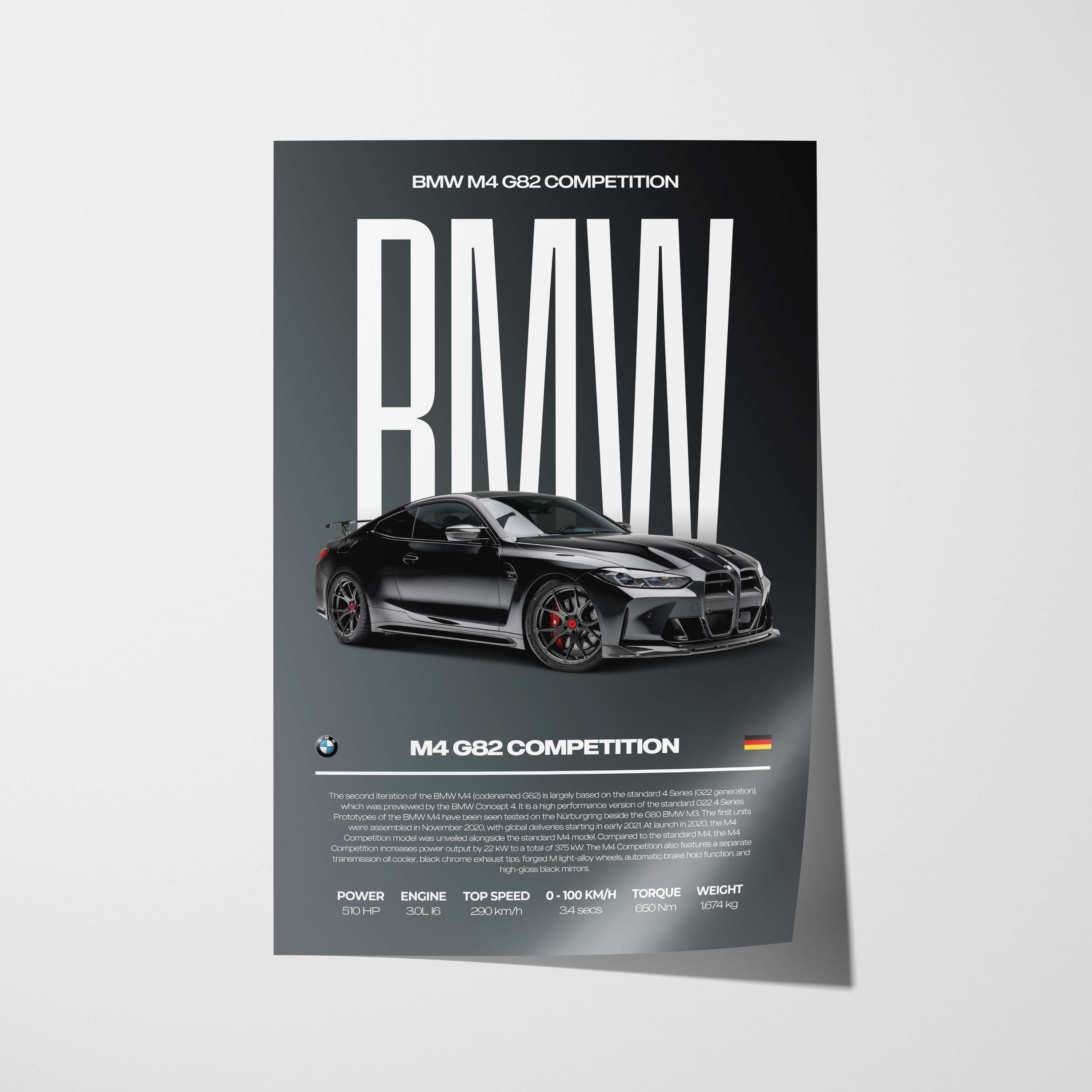 BMW M4 G82 Competition Poster