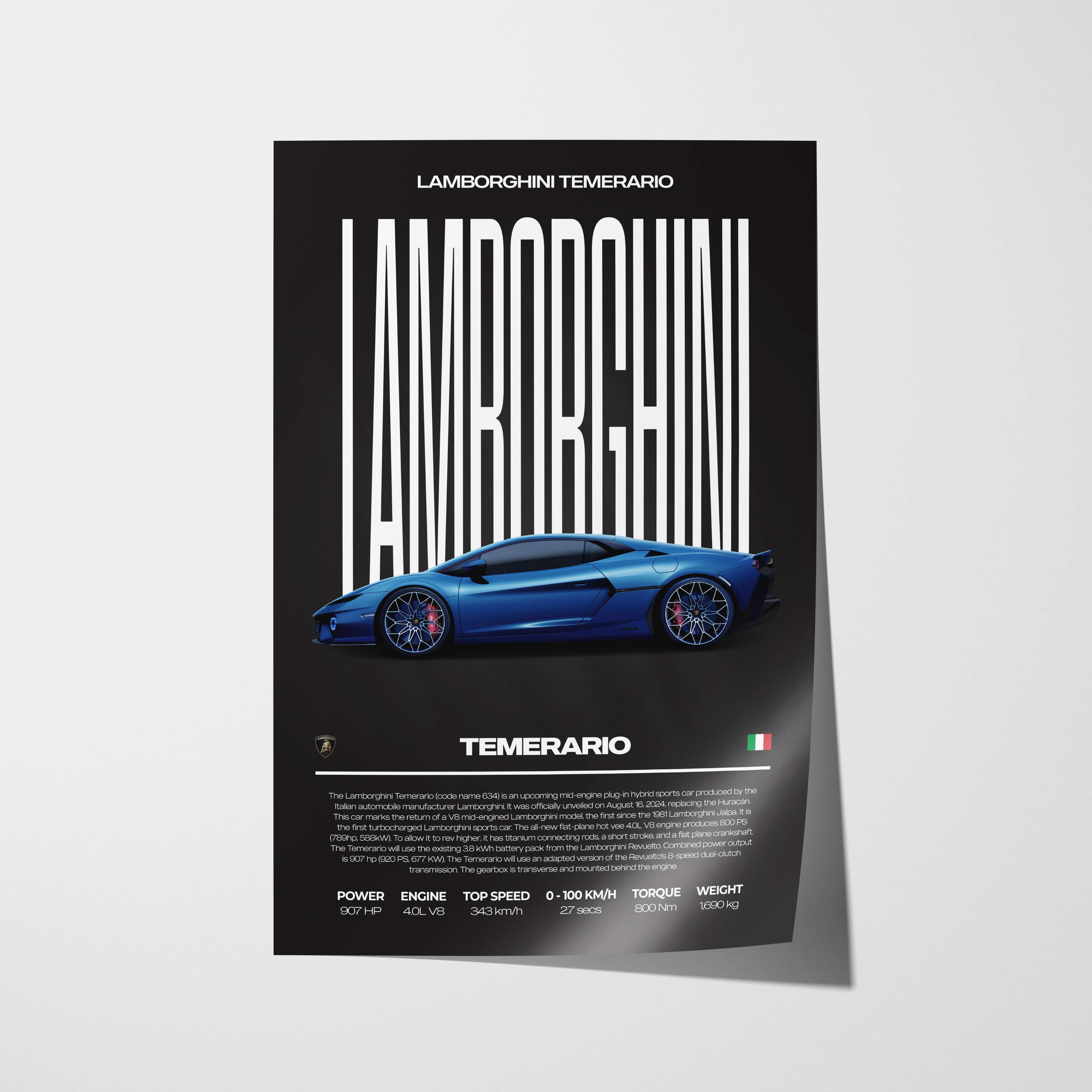 Lamborghini Temerario Poster