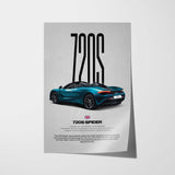 720S Spider Car Poster